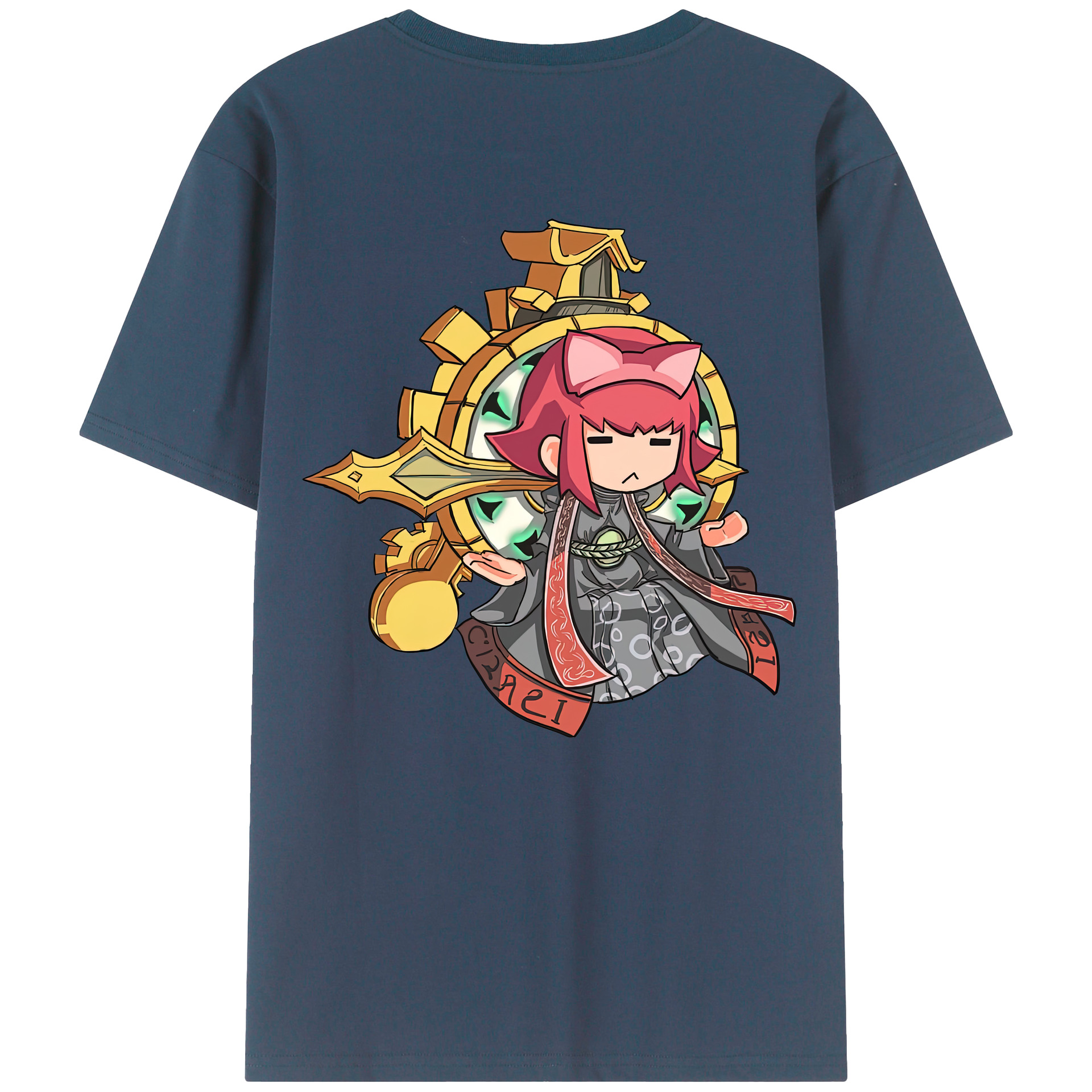 （画像用） リーグ・オブ・レジェンド League of Legends LOL 綿100％ メンズ半袖Tシャツ（バックプリント） 通気性