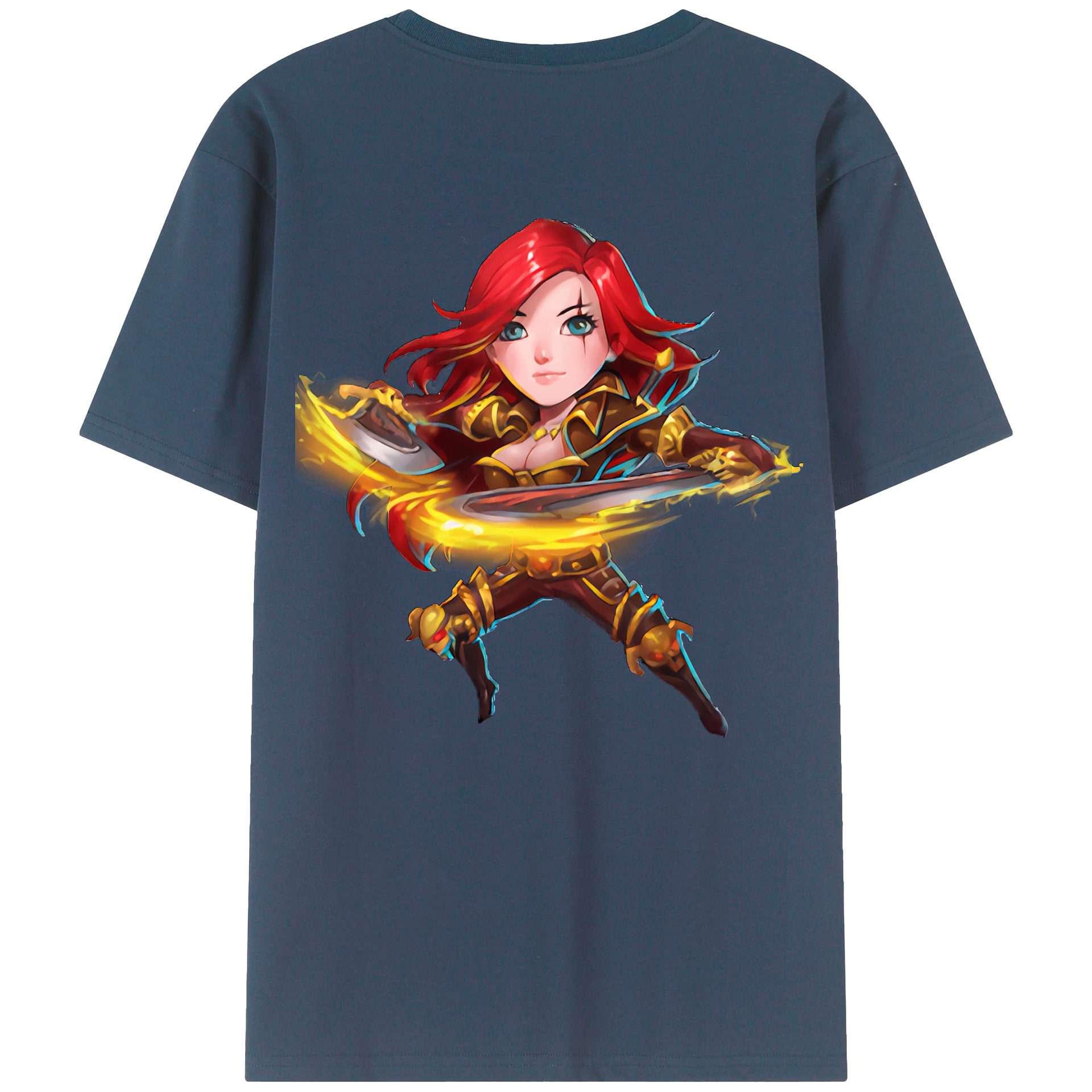 （画像用） リーグ・オブ・レジェンド League of Legends LOL 綿100％ メンズ半袖Tシャツ（バックプリント） 通気性