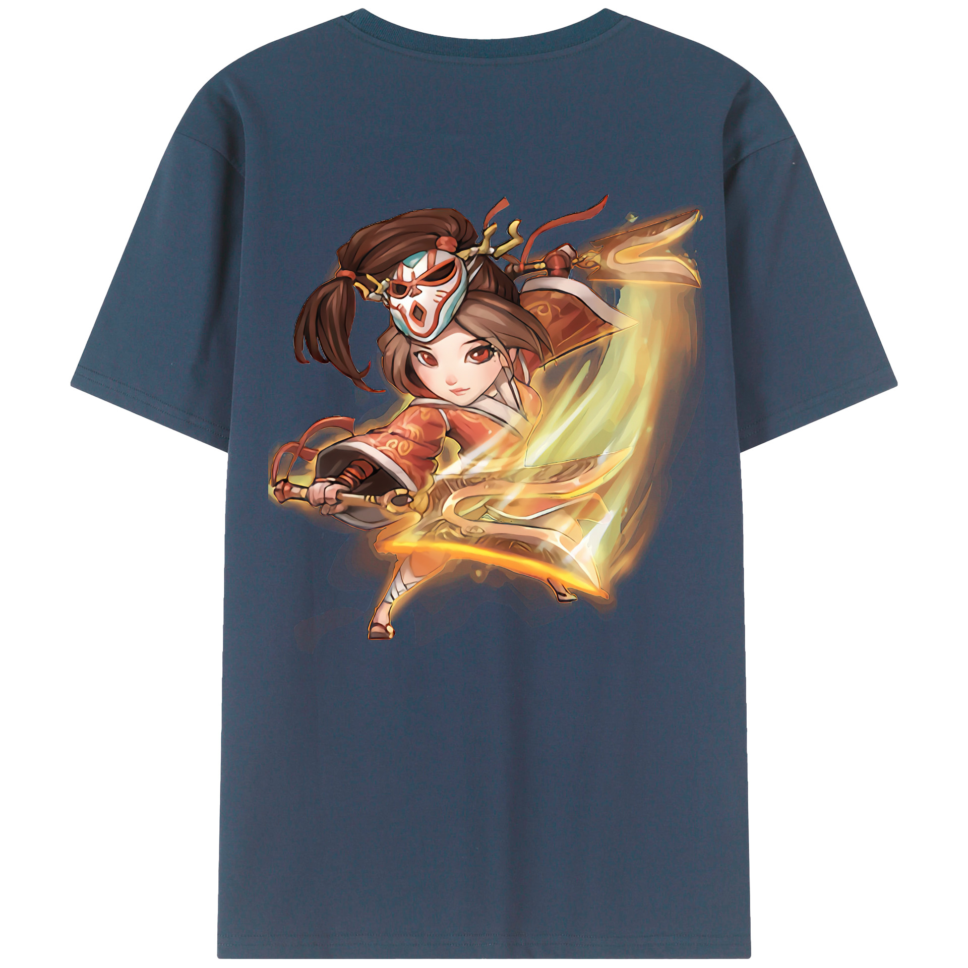 （画像用） リーグ・オブ・レジェンド League of Legends LOL 綿100％ メンズ半袖Tシャツ（バックプリント） 通気性