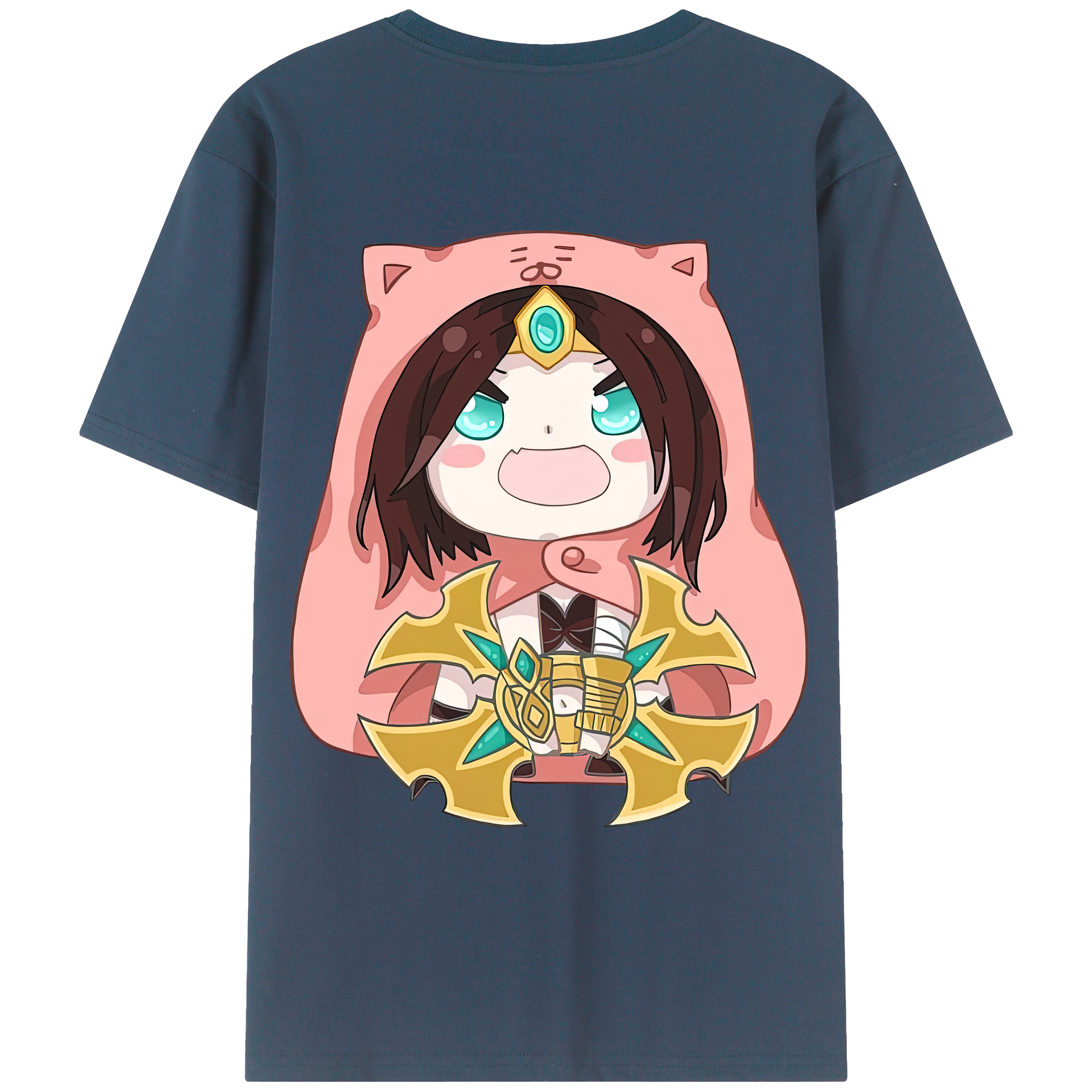 （画像用） リーグ・オブ・レジェンド League of Legends LOL 綿100％ メンズ半袖Tシャツ（バックプリント） 通気性