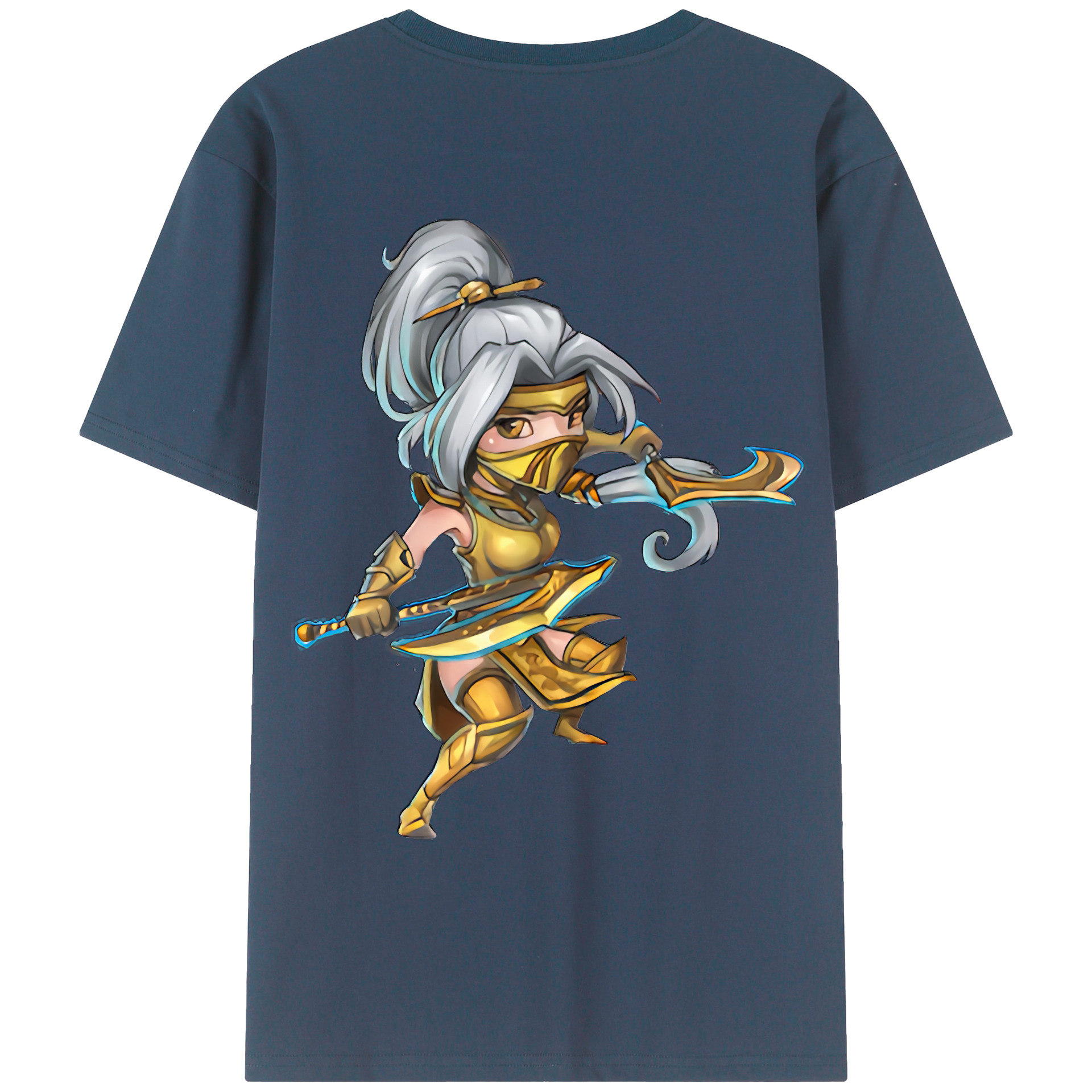 （画像用） リーグ・オブ・レジェンド League of Legends LOL 綿100％ メンズ半袖Tシャツ（バックプリント） 通気性
