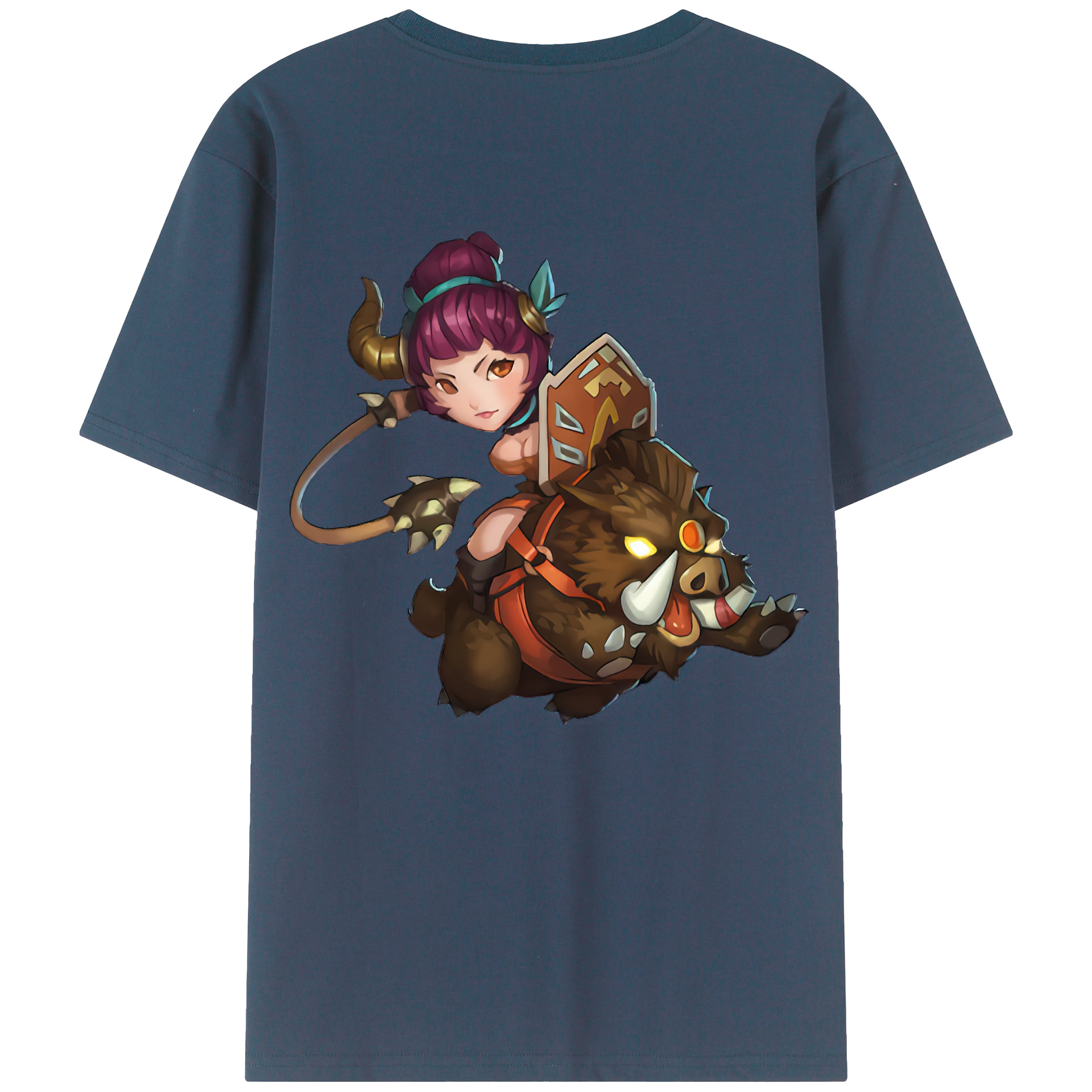 （画像用） リーグ・オブ・レジェンド League of Legends LOL 綿100％ メンズ半袖Tシャツ（バックプリント） 通気性