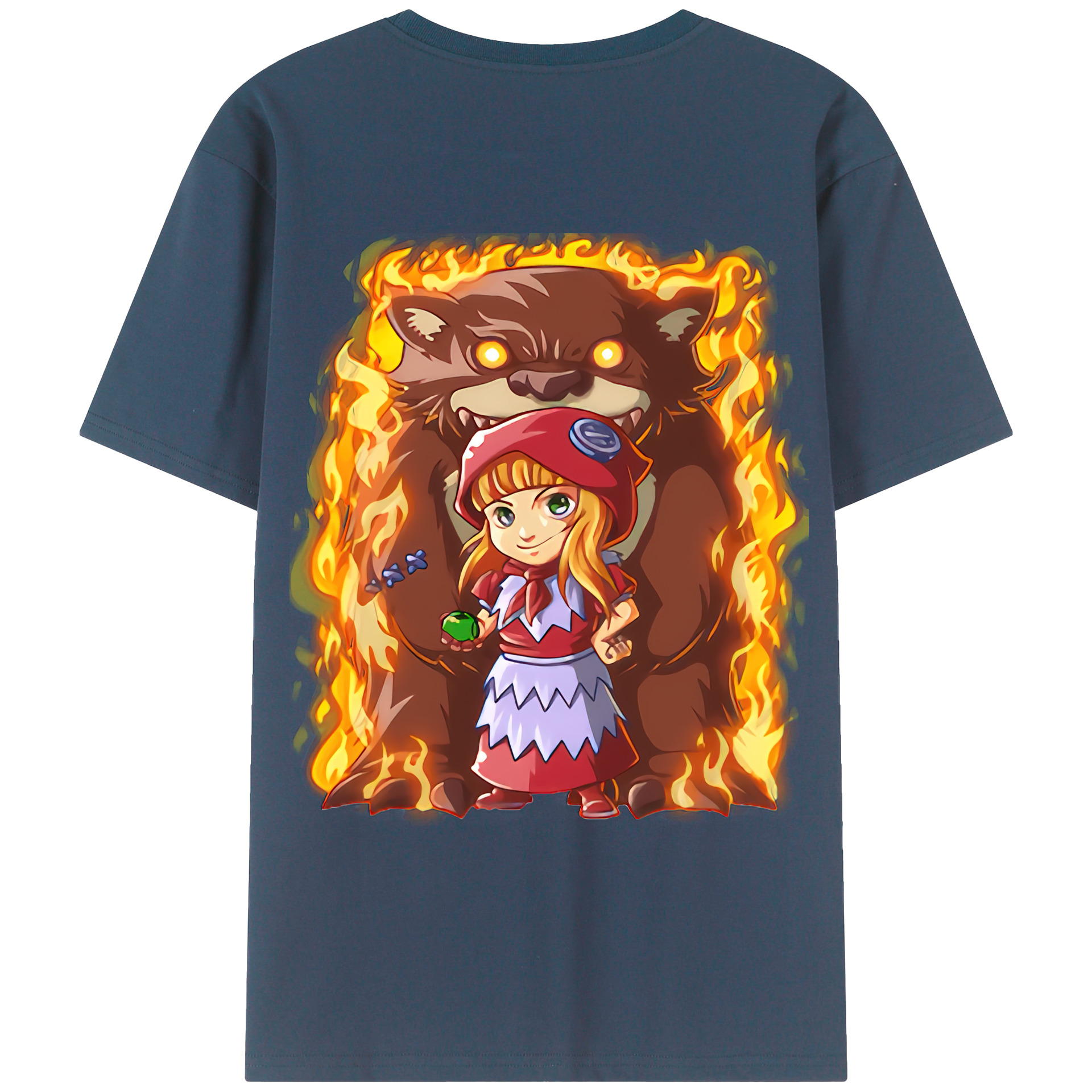 （画像用） リーグ・オブ・レジェンド League of Legends LOL 綿100％ メンズ半袖Tシャツ（バックプリント） 通気性