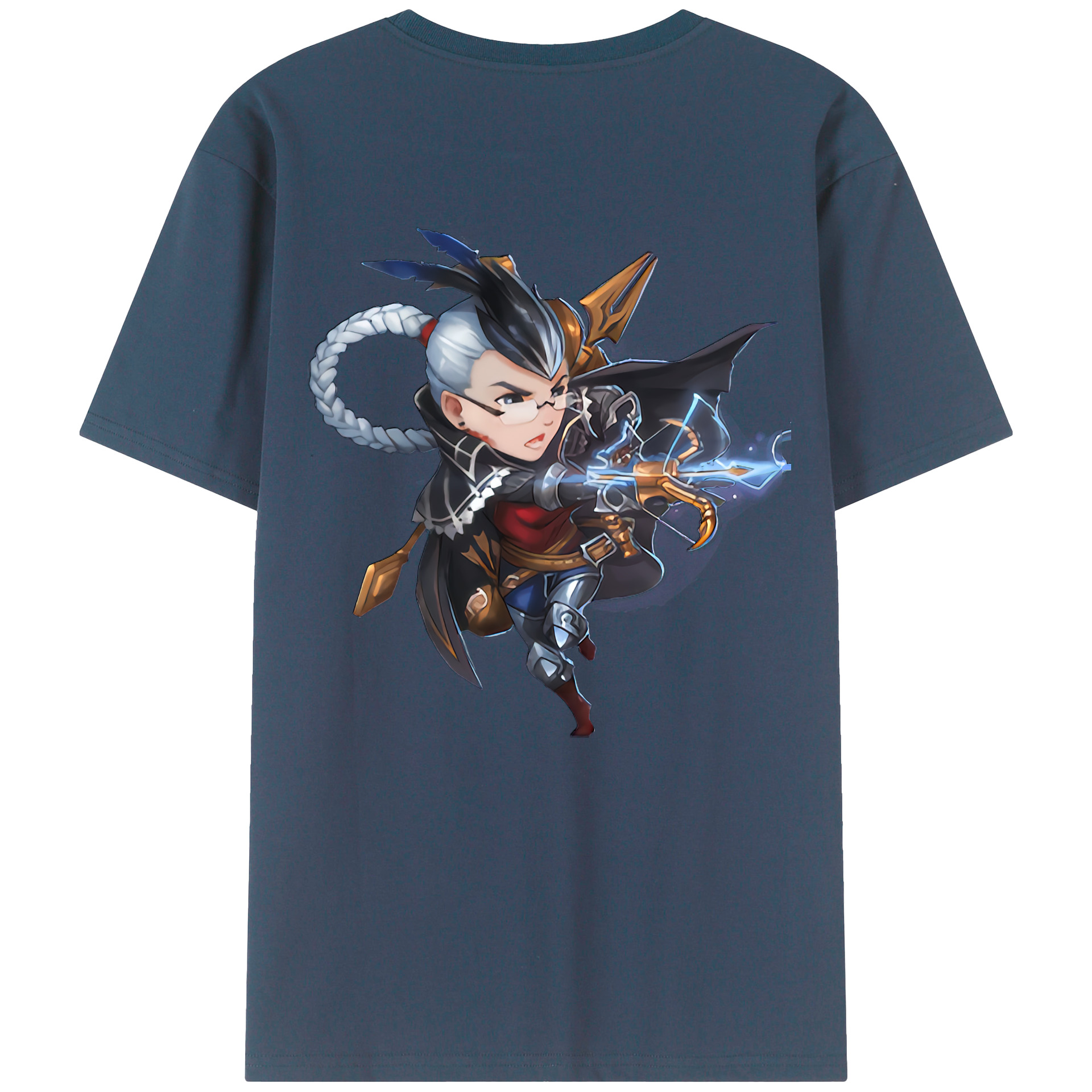 （画像用） リーグ・オブ・レジェンド League of Legends LOL 綿100％ メンズ半袖Tシャツ（バックプリント） 通気性