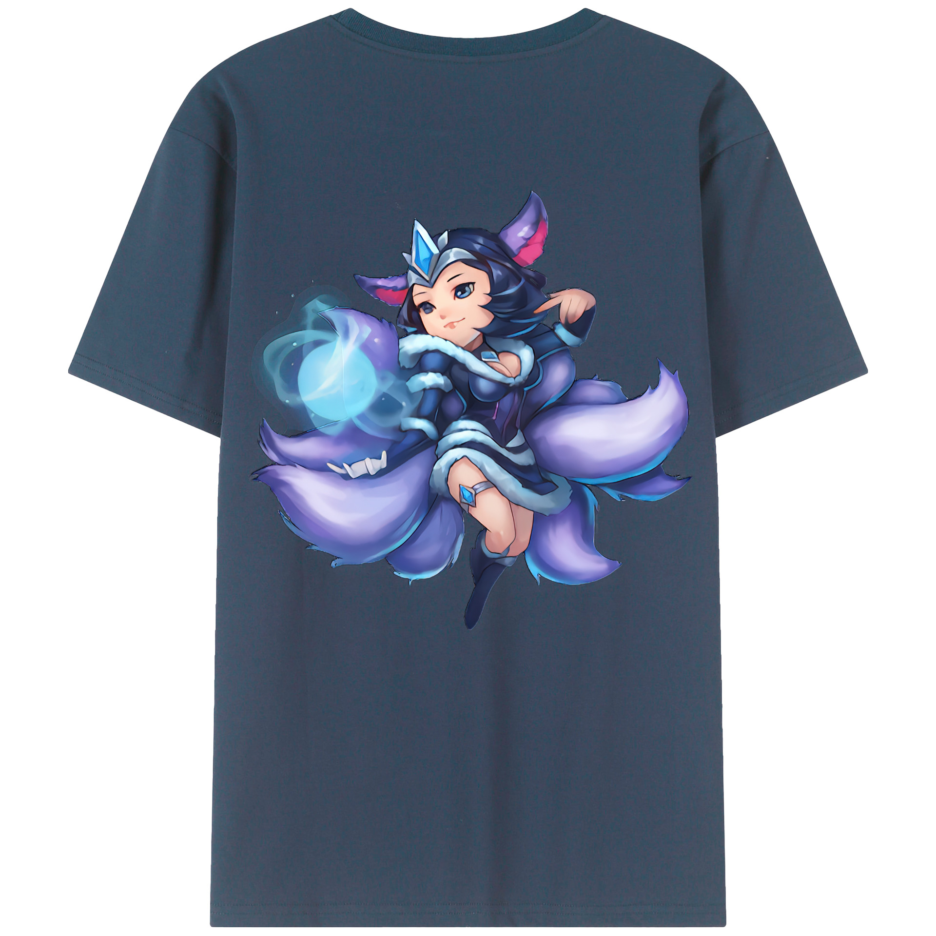 （画像用） リーグ・オブ・レジェンド League of Legends LOL 綿100％ メンズ半袖Tシャツ（バックプリント） 通気性