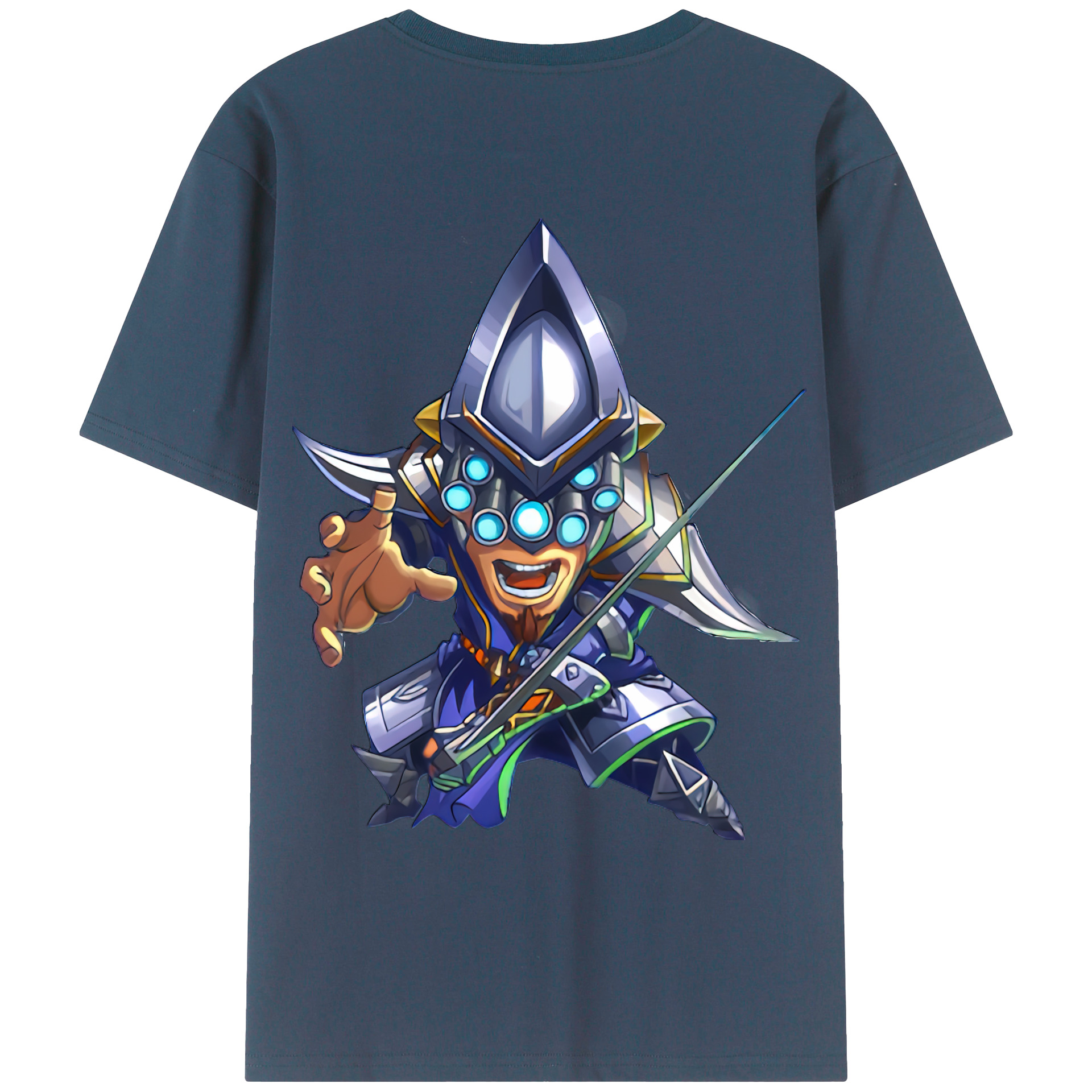 （画像用） リーグ・オブ・レジェンド League of Legends LOL 綿100％ メンズ半袖Tシャツ（バックプリント） 通気性