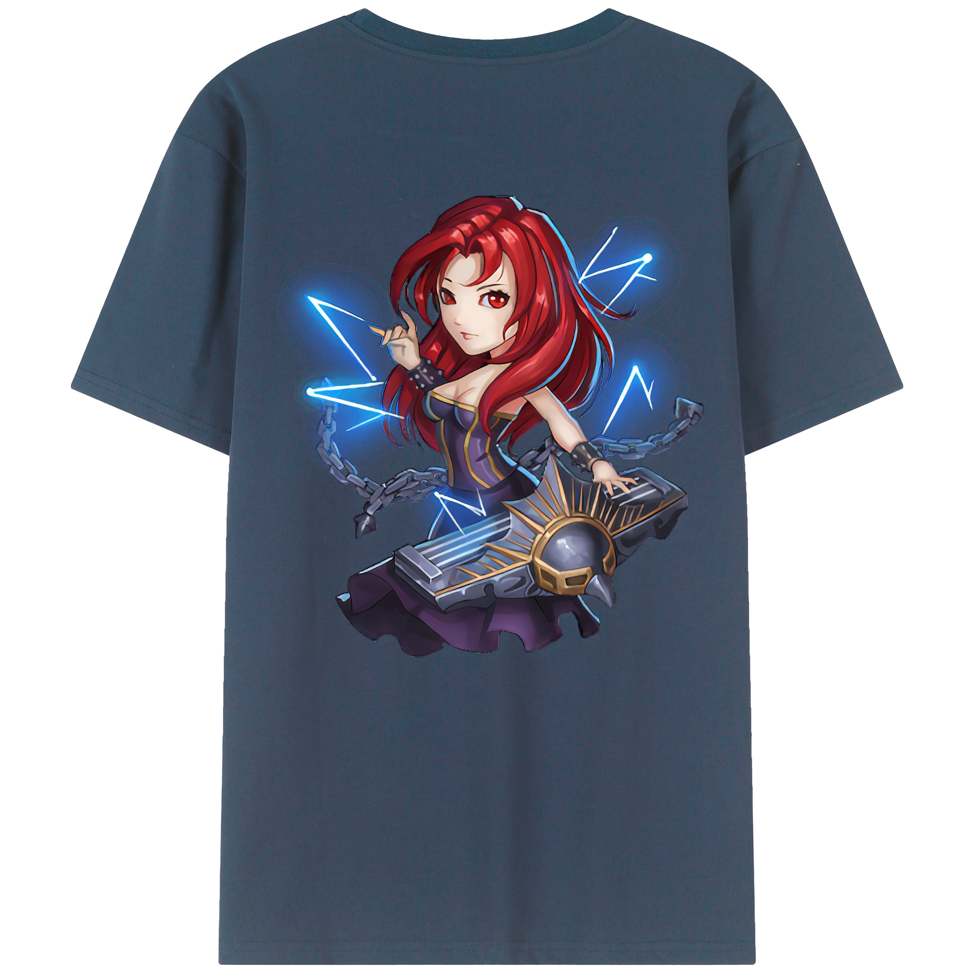 （画像用） リーグ・オブ・レジェンド League of Legends LOL 綿100％ メンズ半袖Tシャツ（バックプリント） 通気性