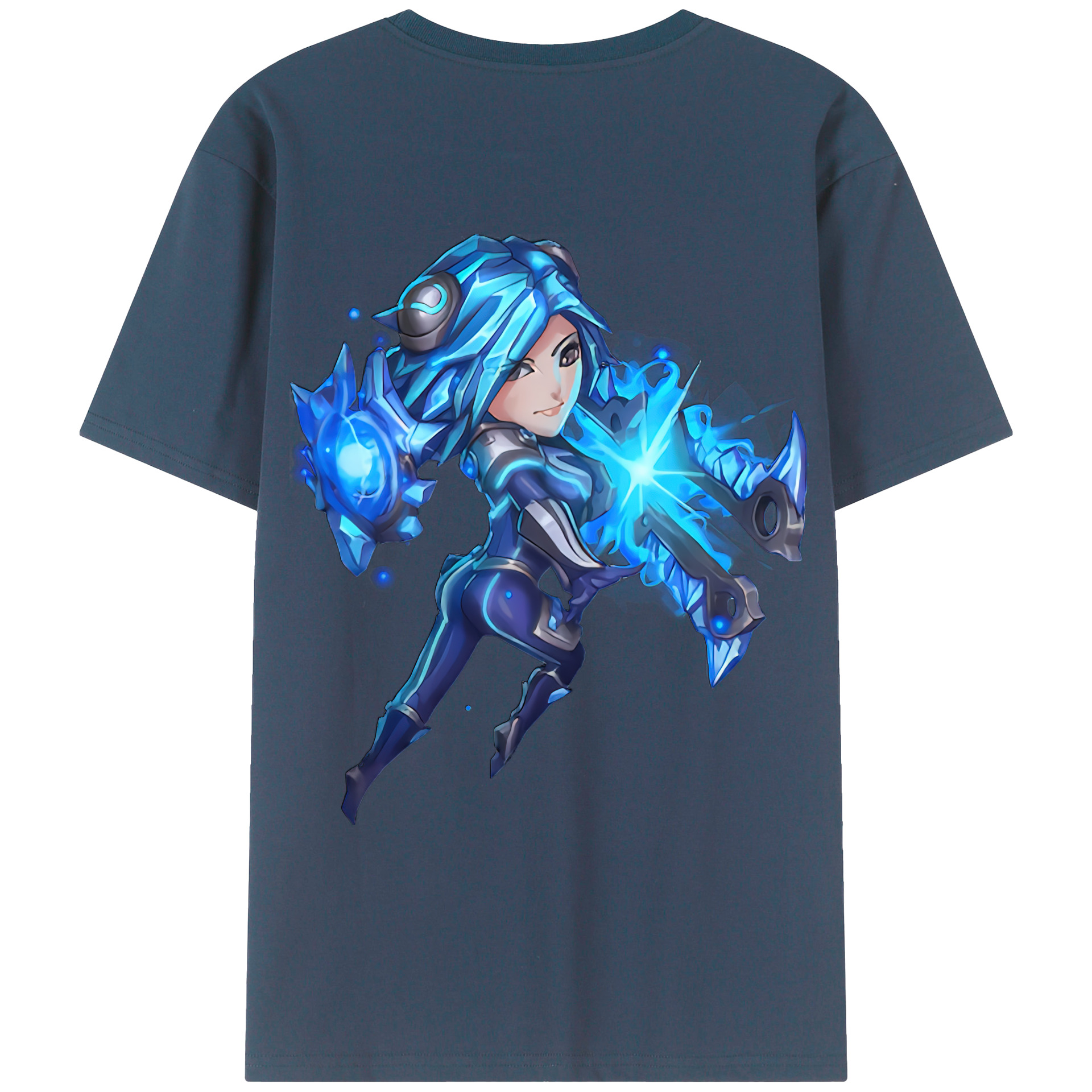 （画像用） リーグ・オブ・レジェンド League of Legends LOL 綿100％ メンズ半袖Tシャツ（バックプリント） 通気性