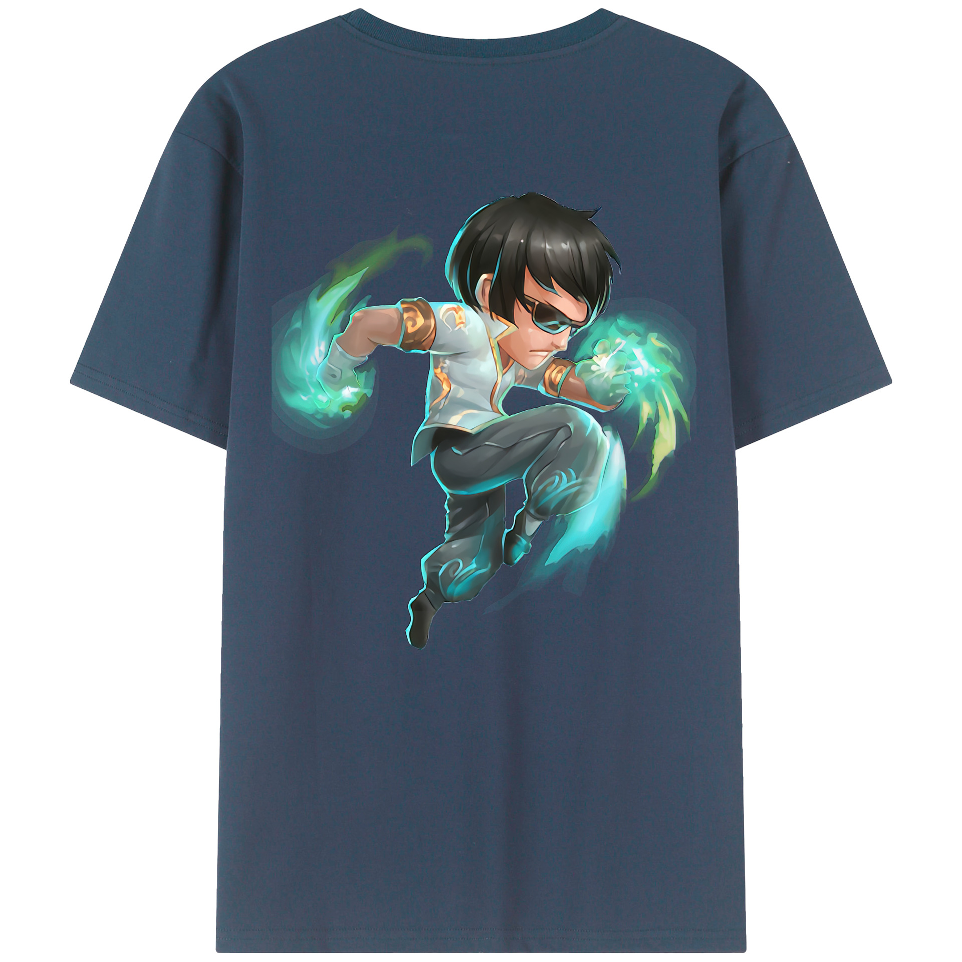 （画像用） リーグ・オブ・レジェンド League of Legends LOL 綿100％ メンズ半袖Tシャツ（バックプリント） 通気性