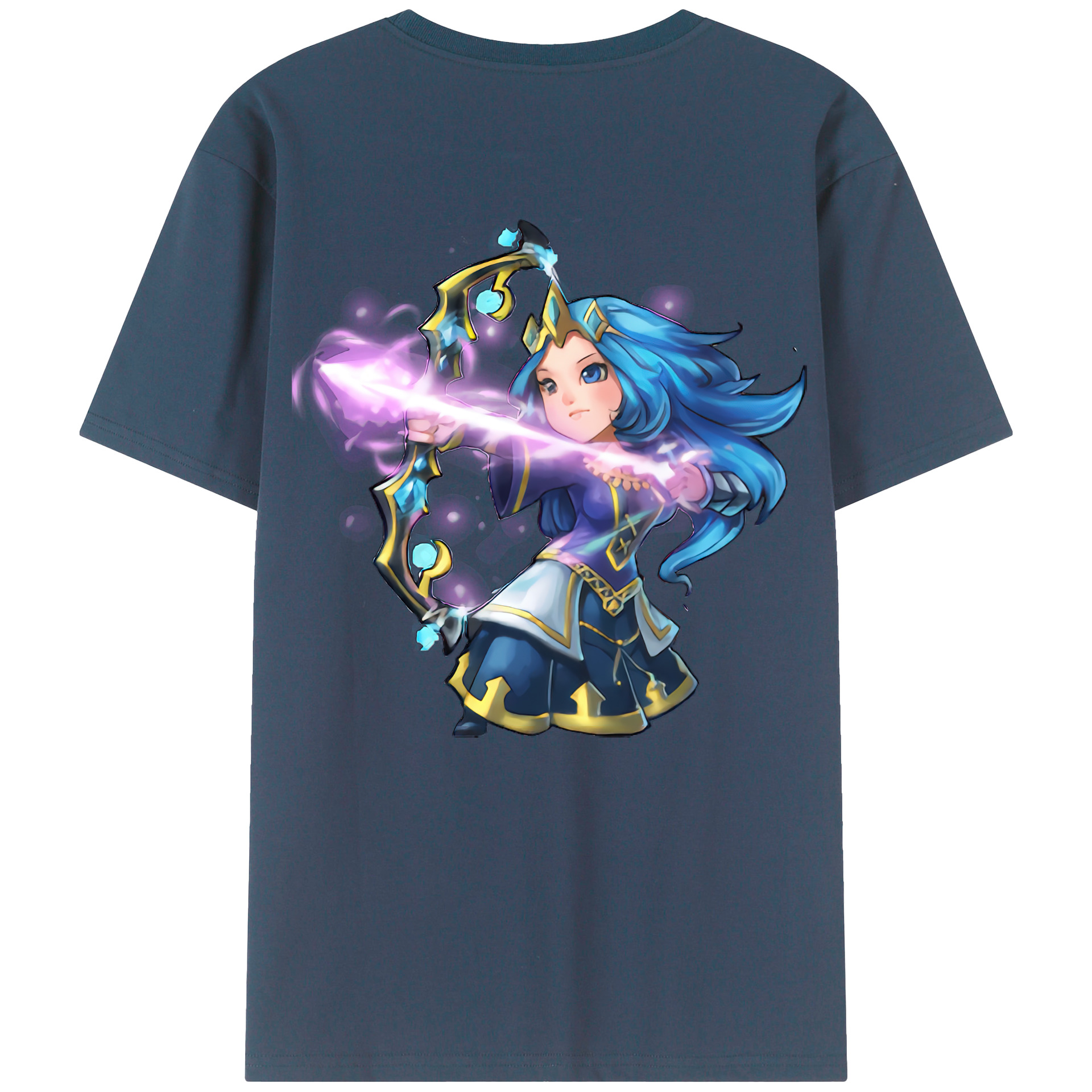 （画像用） リーグ・オブ・レジェンド League of Legends LOL 綿100％ メンズ半袖Tシャツ（バックプリント） 通気性