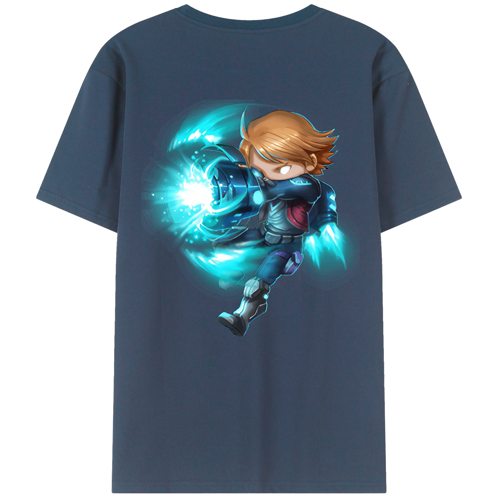 （画像用） リーグ・オブ・レジェンド League of Legends LOL 綿100％ メンズ半袖Tシャツ（バックプリント） 通気性