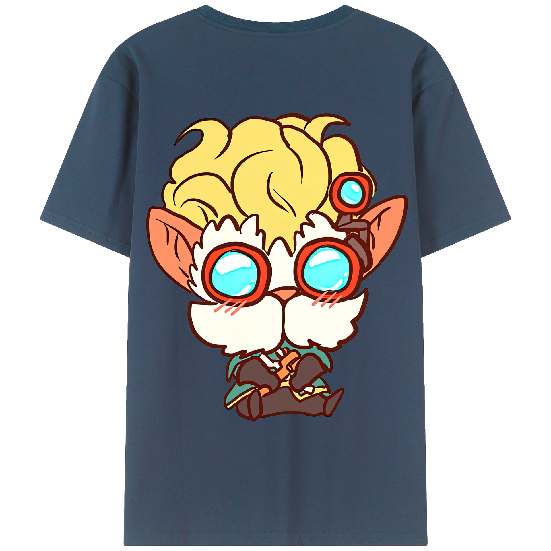 （画像用） リーグ・オブ・レジェンド League of Legends LOL 綿100％ メンズ半袖Tシャツ（バックプリント） 通気性