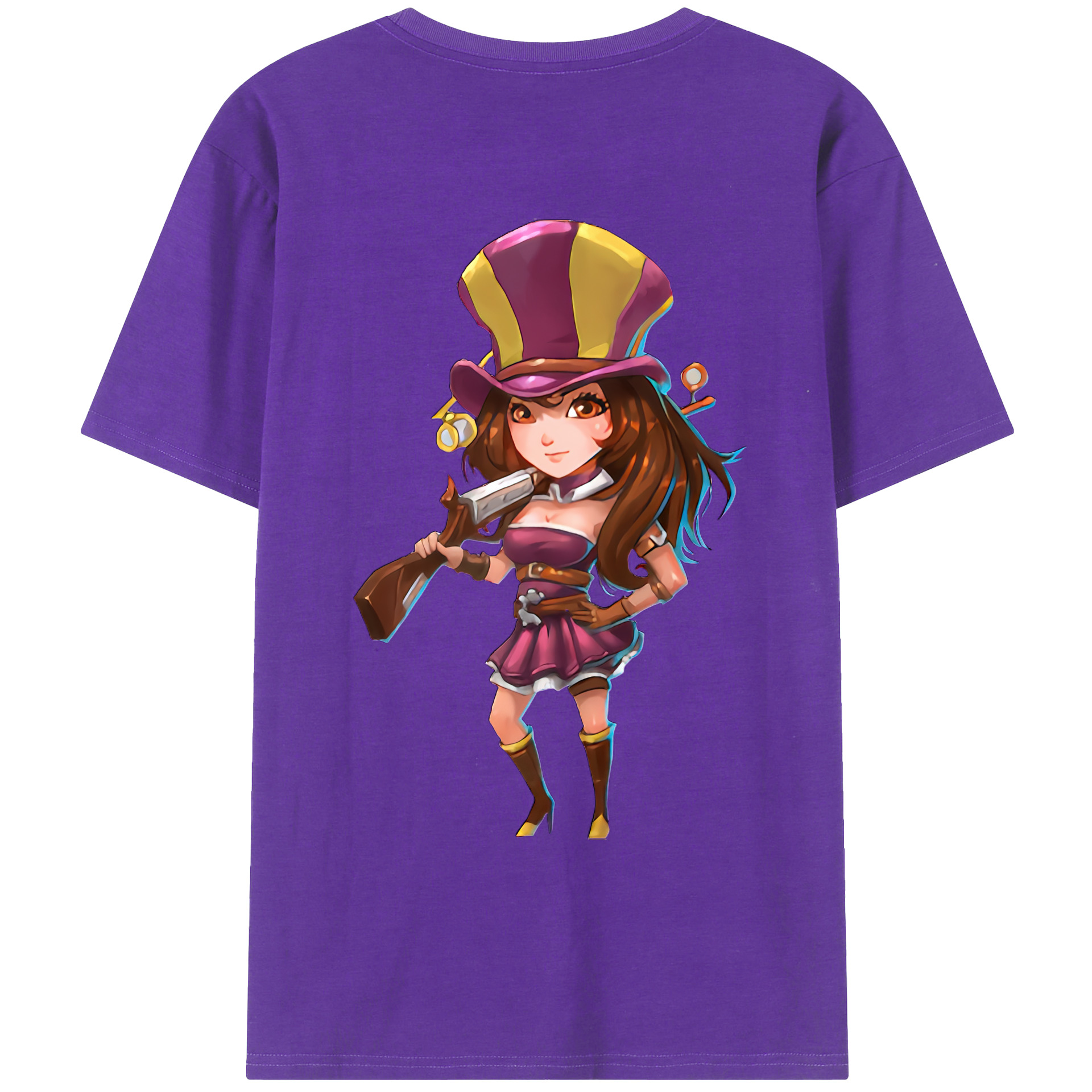 （画像用） リーグ・オブ・レジェンド League of Legends LOL 綿100％ メンズ半袖Tシャツ（バックプリント） 通気性
