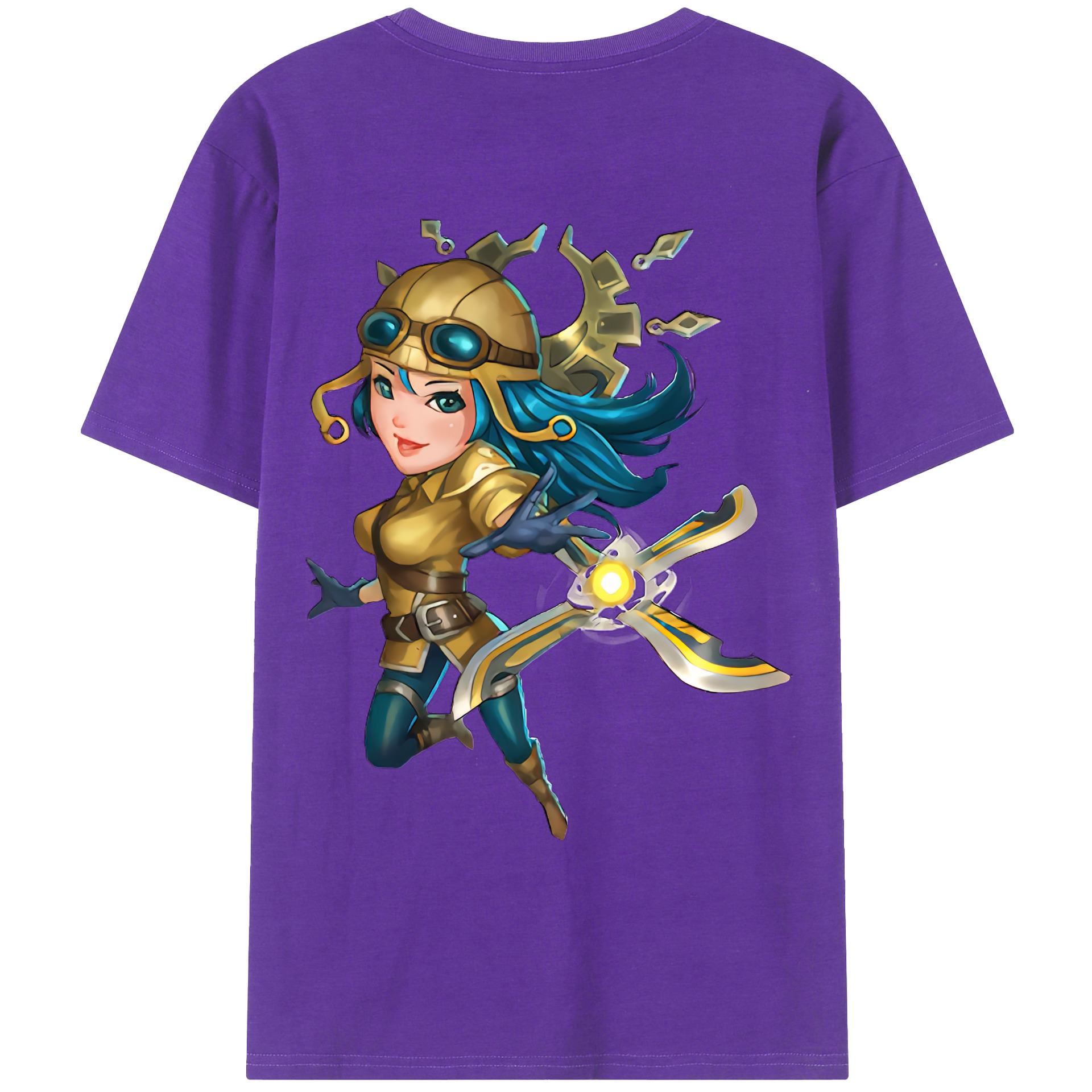 （画像用） リーグ・オブ・レジェンド League of Legends LOL 綿100％ メンズ半袖Tシャツ（バックプリント） 通気性