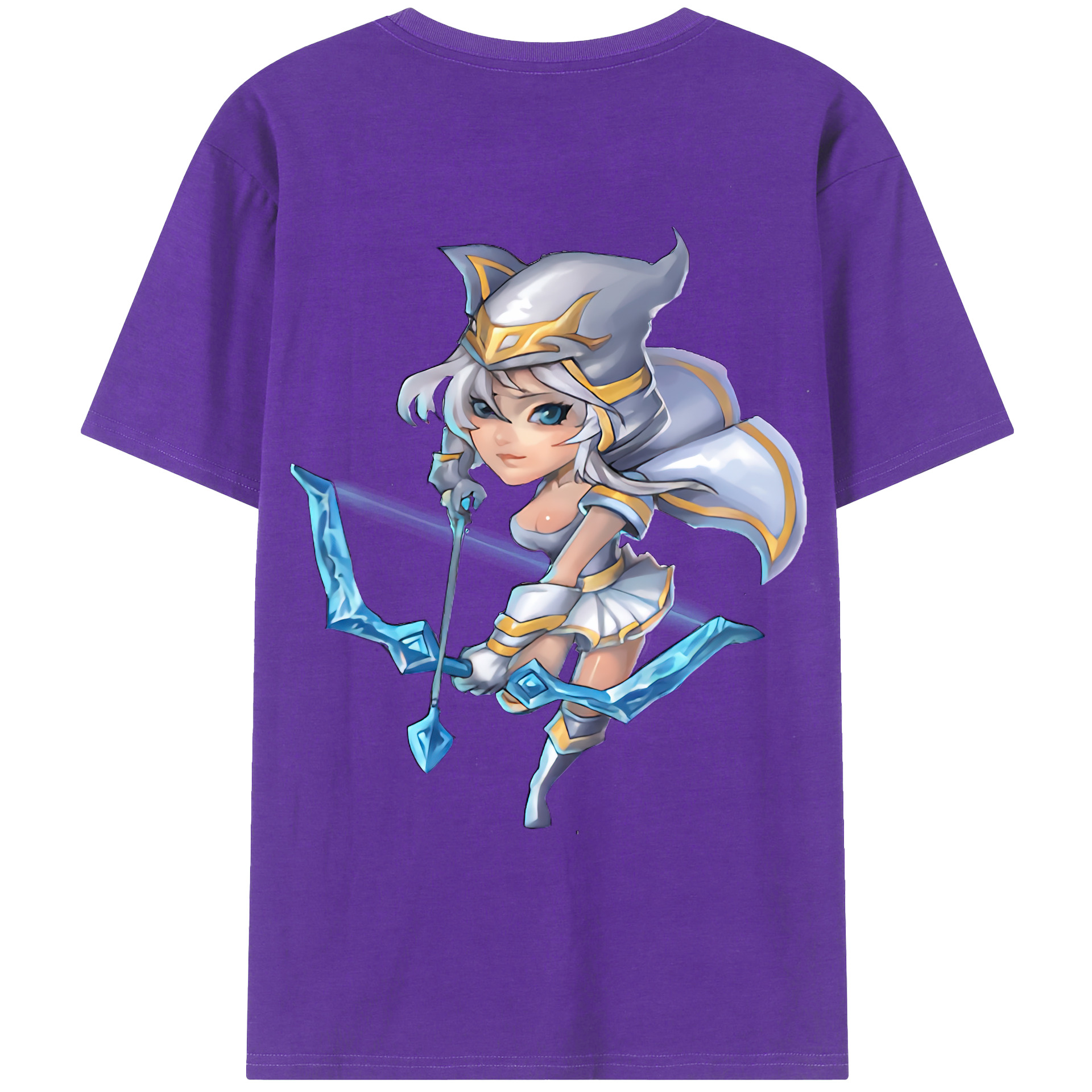 （画像用） リーグ・オブ・レジェンド League of Legends LOL 綿100％ メンズ半袖Tシャツ（バックプリント） 通気性