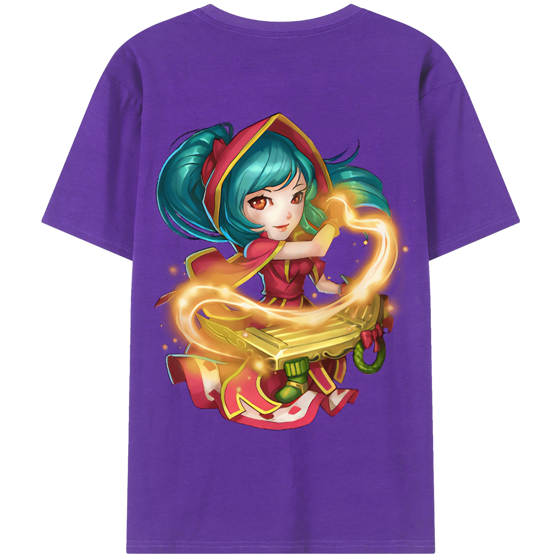 （画像用） リーグ・オブ・レジェンド League of Legends LOL 綿100％ メンズ半袖Tシャツ（バックプリント） 通気性