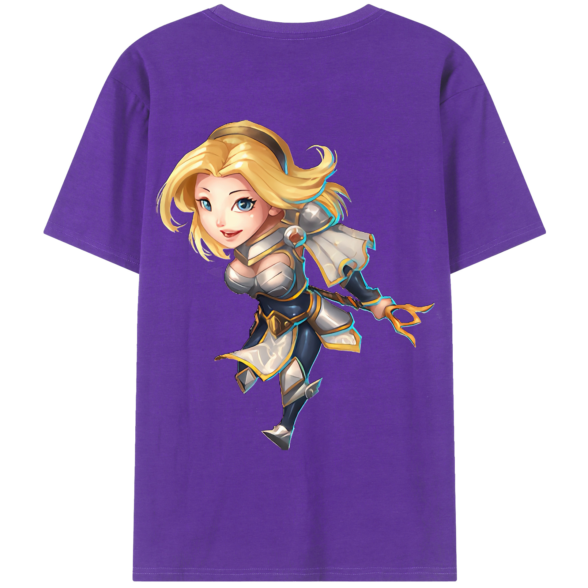 （画像用） リーグ・オブ・レジェンド League of Legends LOL 綿100％ メンズ半袖Tシャツ（バックプリント） 通気性