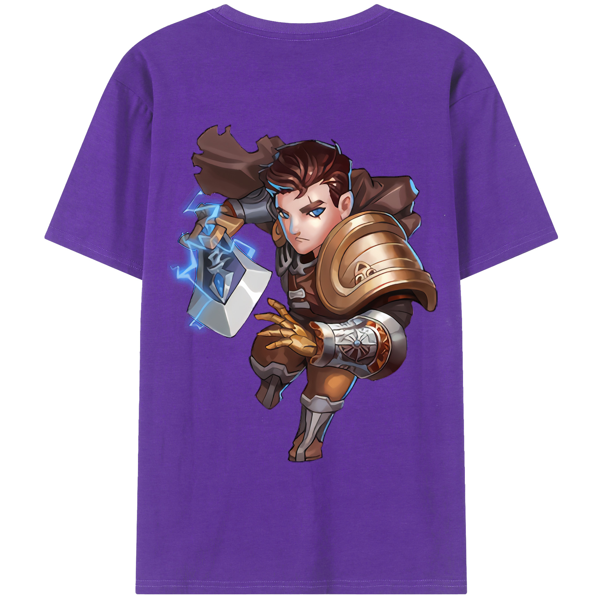 （画像用） リーグ・オブ・レジェンド League of Legends LOL 綿100％ メンズ半袖Tシャツ（バックプリント） 通気性