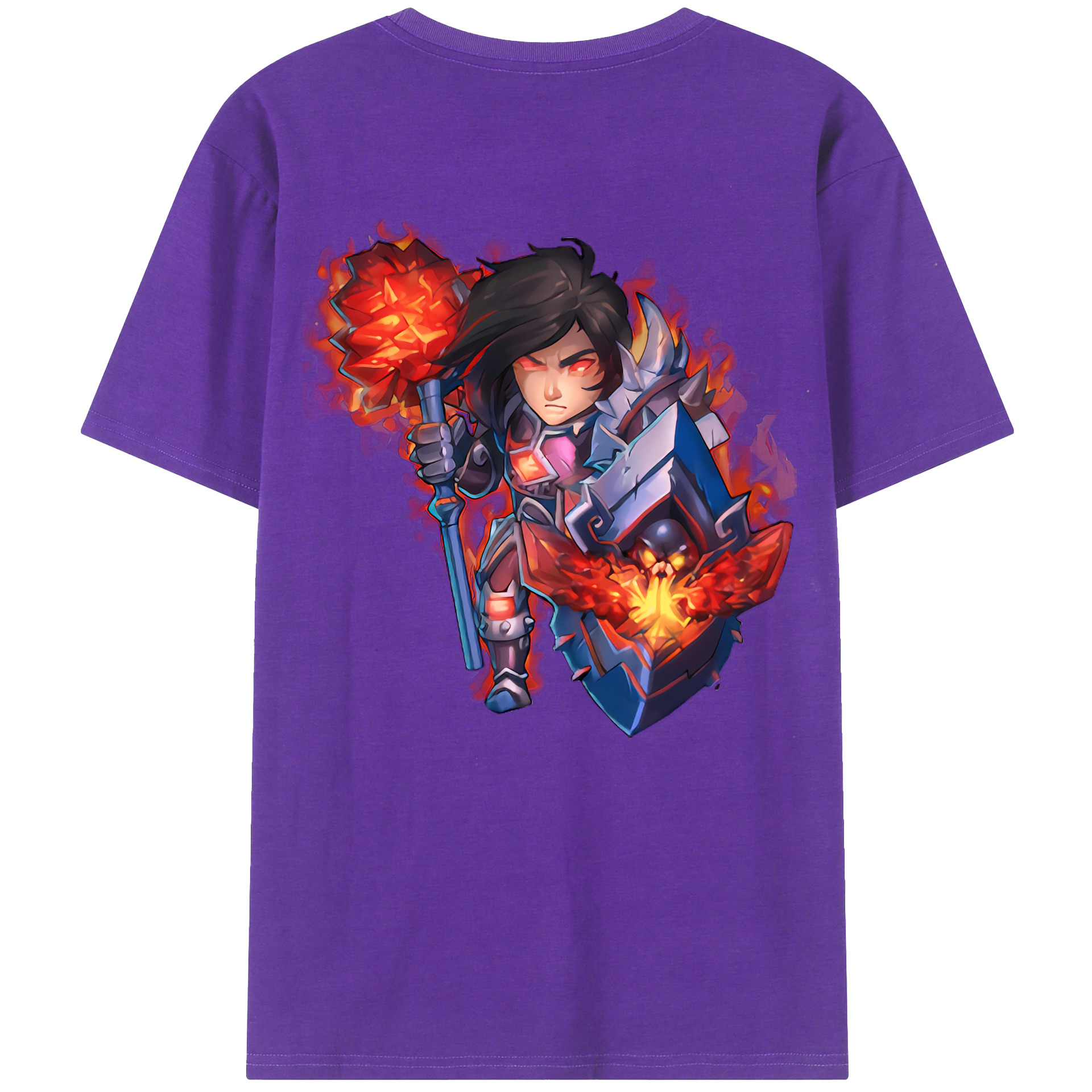 （画像用） リーグ・オブ・レジェンド League of Legends LOL 綿100％ メンズ半袖Tシャツ（バックプリント） 通気性
