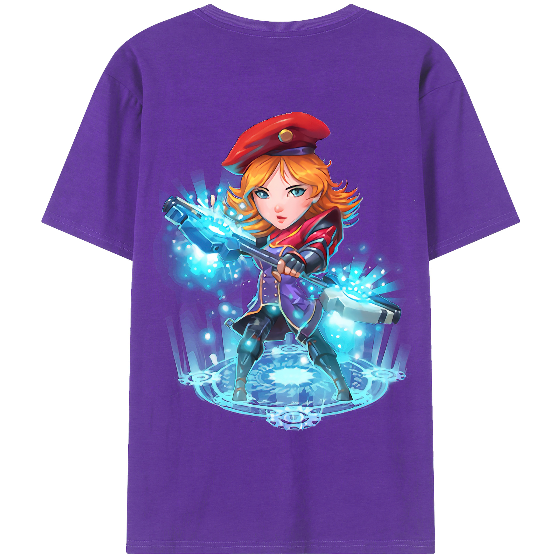 （画像用） リーグ・オブ・レジェンド League of Legends LOL 綿100％ メンズ半袖Tシャツ（バックプリント） 通気性