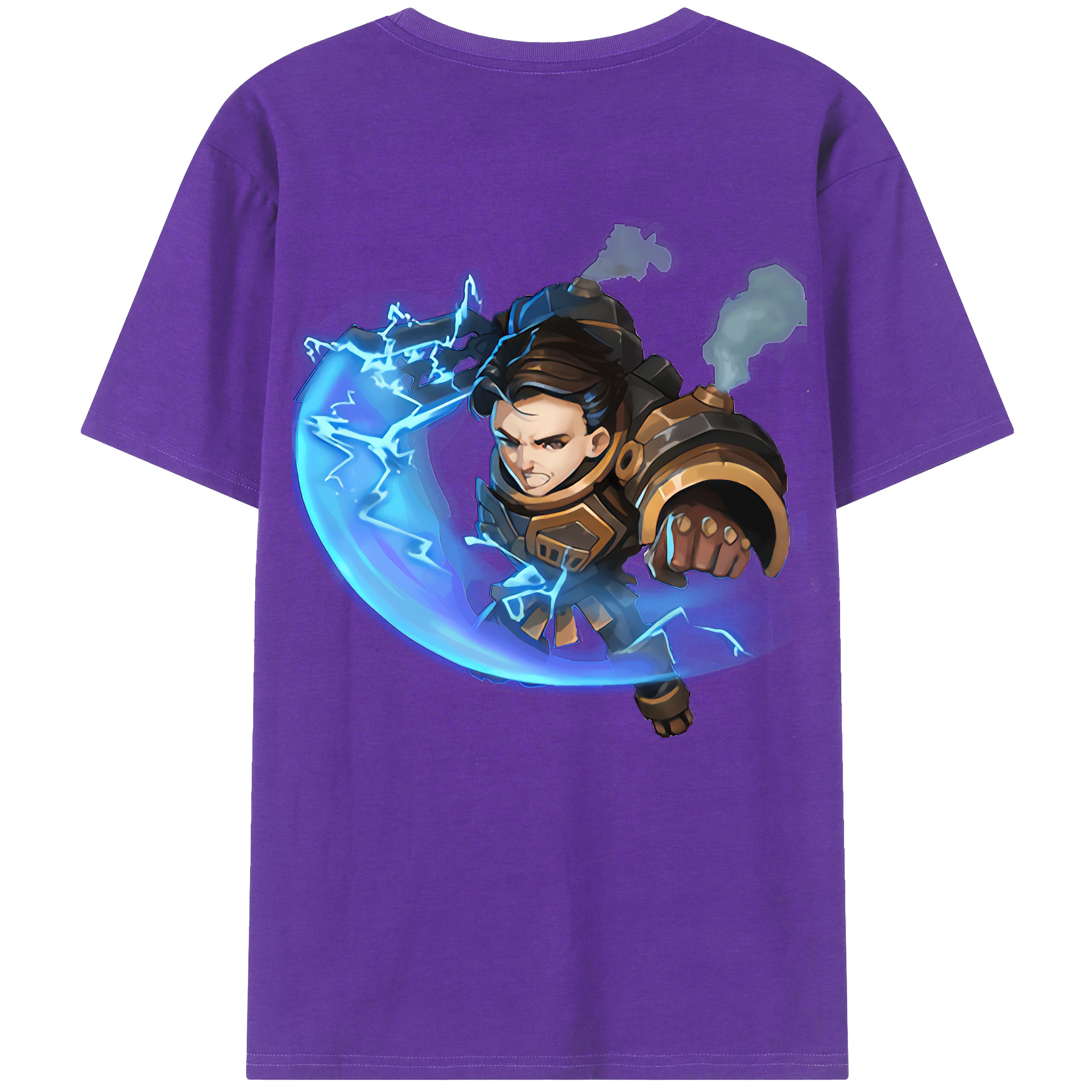 （画像用） リーグ・オブ・レジェンド League of Legends LOL 綿100％ メンズ半袖Tシャツ（バックプリント） 通気性