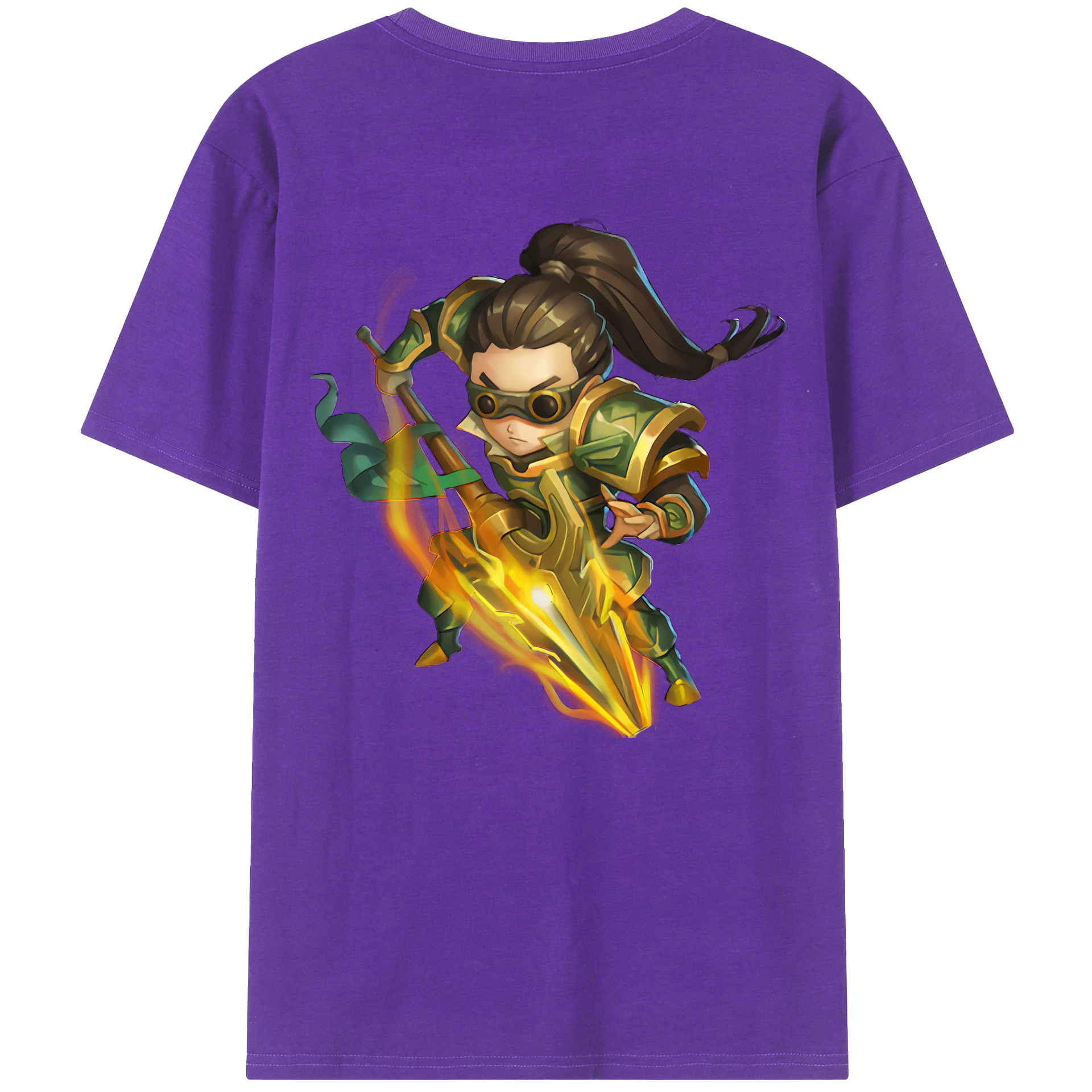 （画像用） リーグ・オブ・レジェンド League of Legends LOL 綿100％ メンズ半袖Tシャツ（バックプリント） 通気性