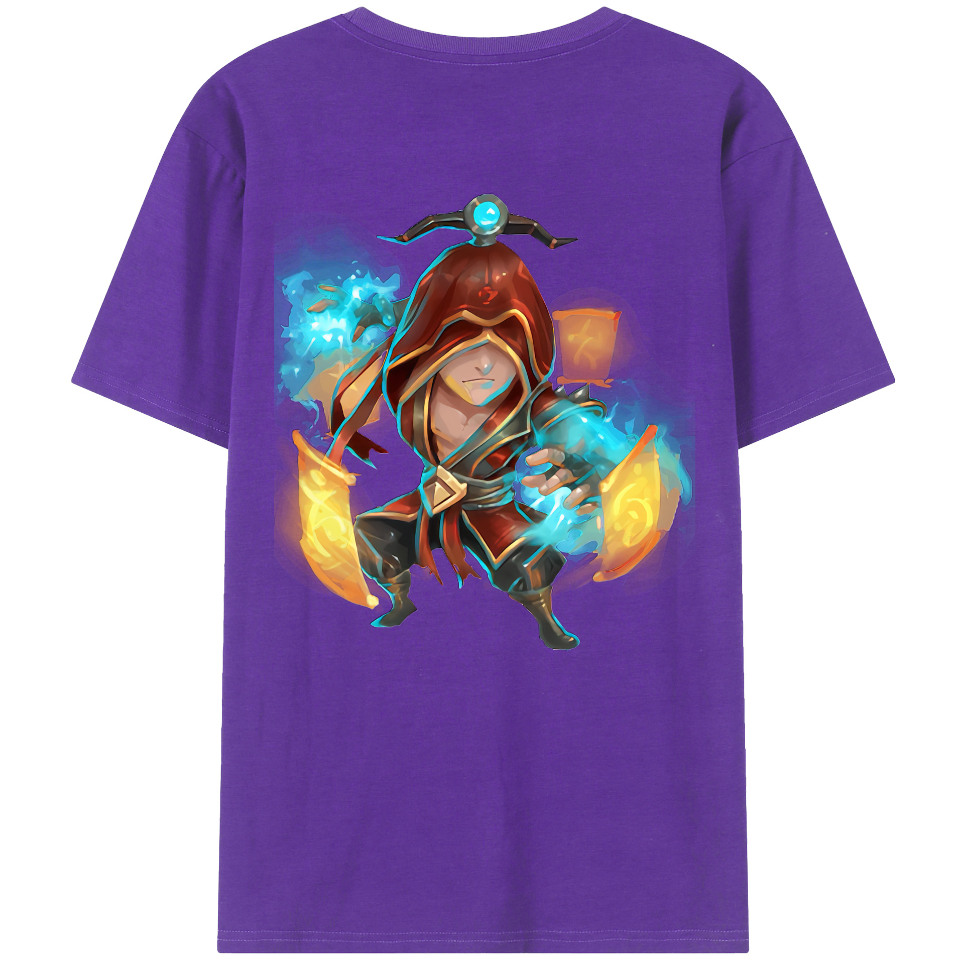 （画像用） リーグ・オブ・レジェンド League of Legends LOL 綿100％ メンズ半袖Tシャツ（バックプリント） 通気性