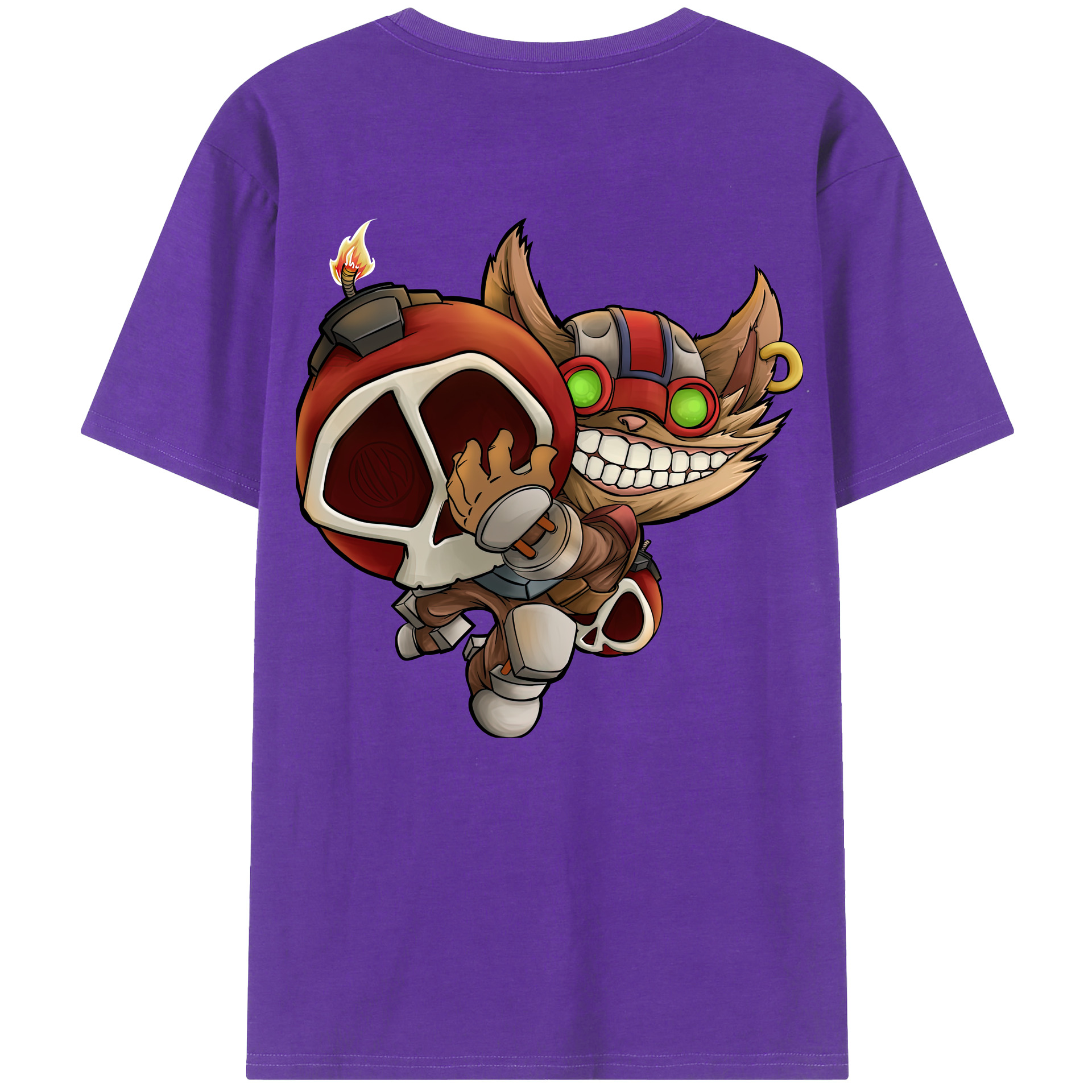 （画像用） リーグ・オブ・レジェンド League of Legends LOL 綿100％ メンズ半袖Tシャツ（バックプリント） 通気性