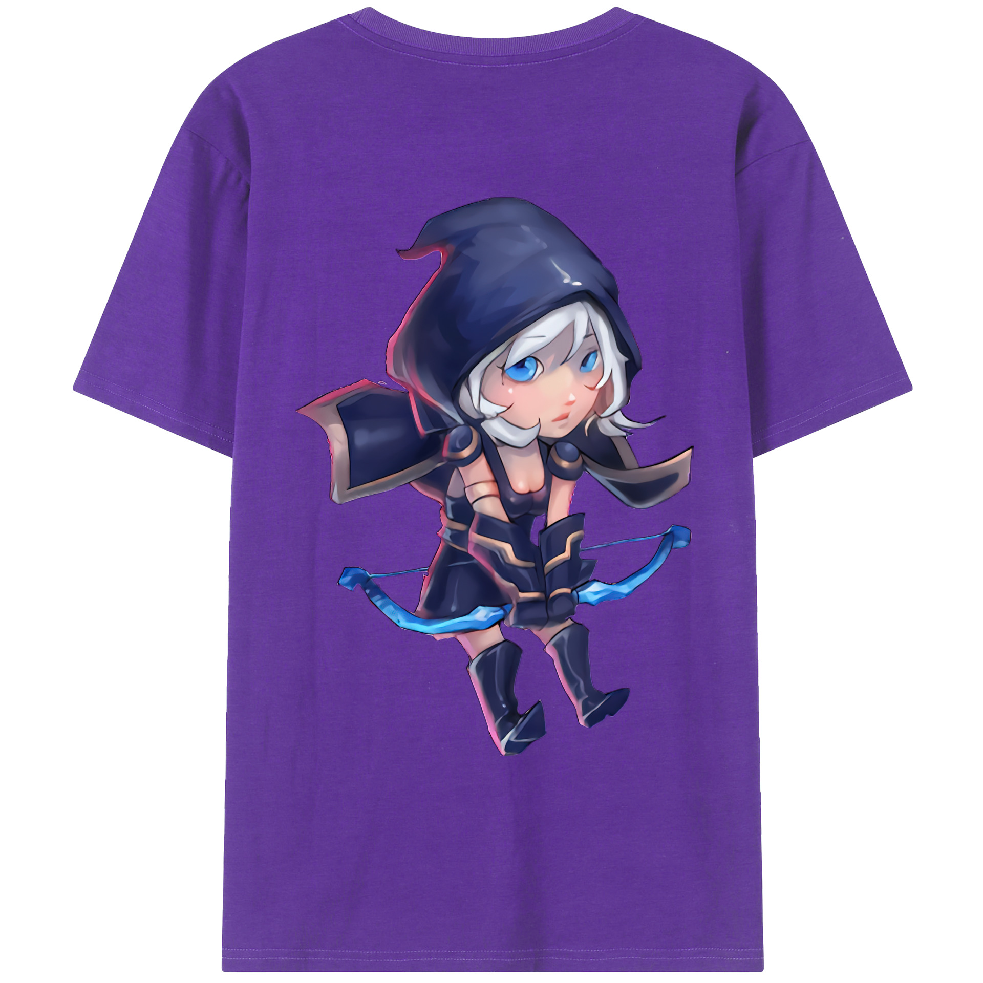 （画像用） リーグ・オブ・レジェンド League of Legends LOL 綿100％ メンズ半袖Tシャツ（バックプリント） 通気性