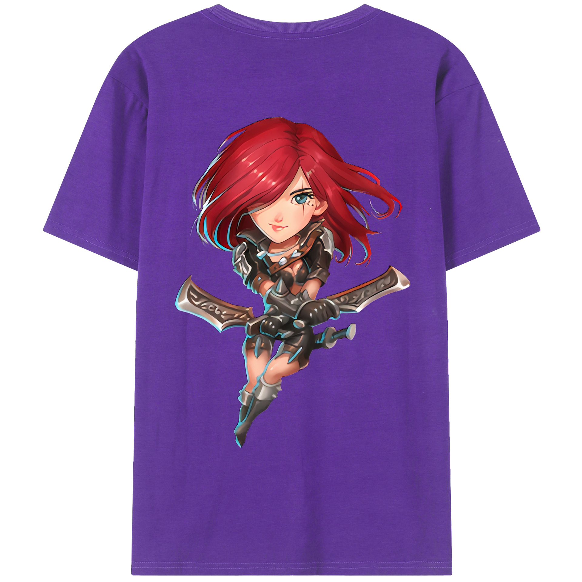 （画像用） リーグ・オブ・レジェンド League of Legends LOL 綿100％ メンズ半袖Tシャツ（バックプリント） 通気性