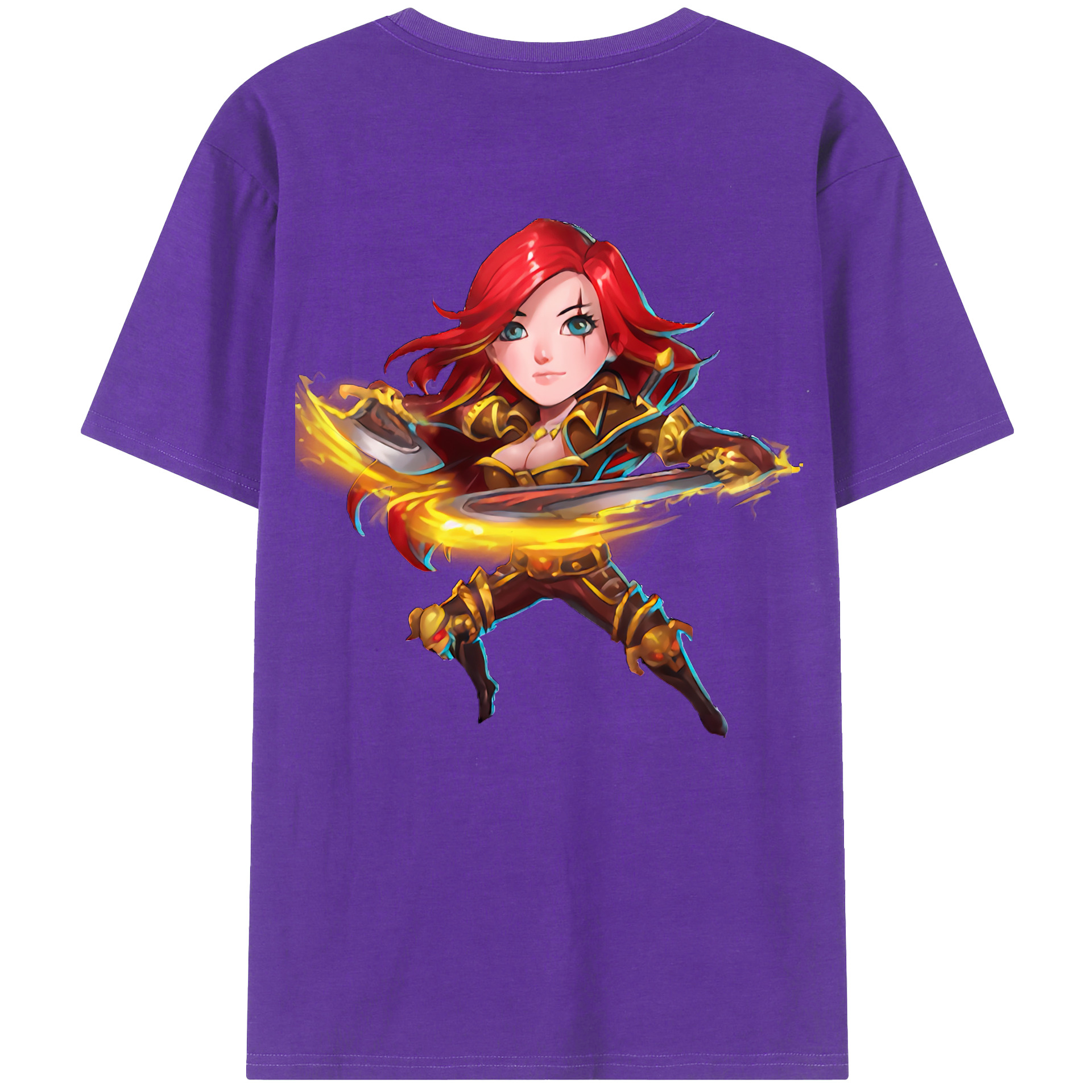 （画像用） リーグ・オブ・レジェンド League of Legends LOL 綿100％ メンズ半袖Tシャツ（バックプリント） 通気性