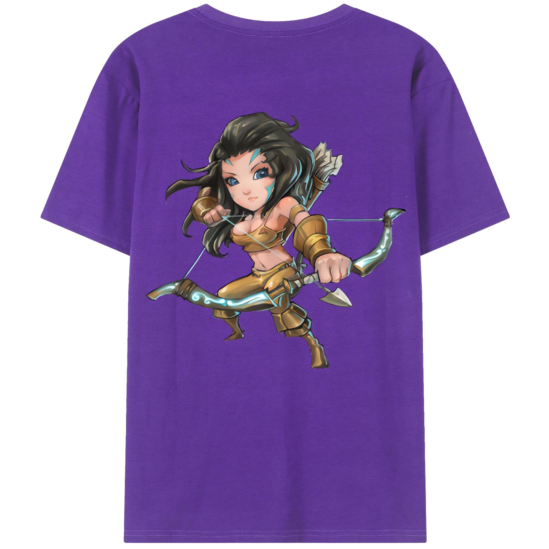 （画像用） リーグ・オブ・レジェンド League of Legends LOL 綿100％ メンズ半袖Tシャツ（バックプリント） 通気性