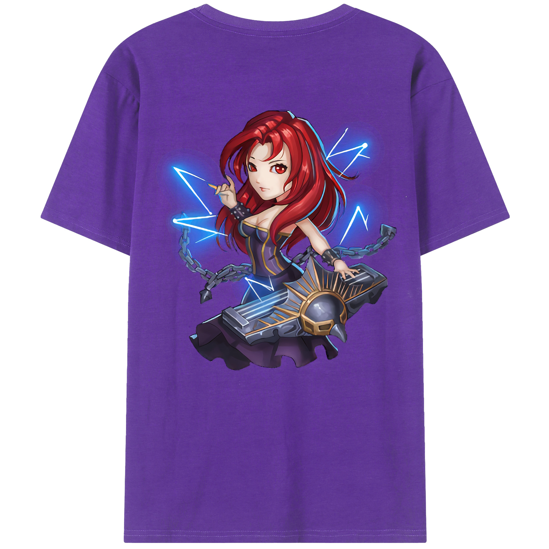 （画像用） リーグ・オブ・レジェンド League of Legends LOL 綿100％ メンズ半袖Tシャツ（バックプリント） 通気性
