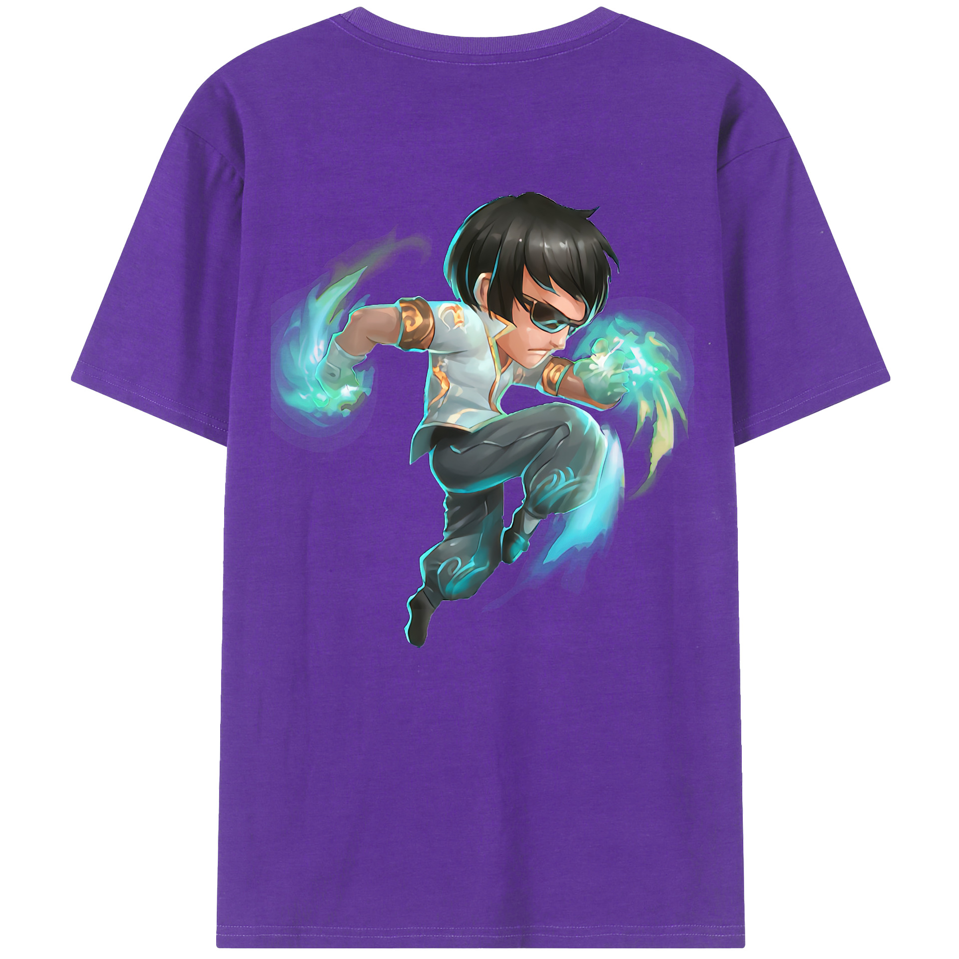 （画像用） リーグ・オブ・レジェンド League of Legends LOL 綿100％ メンズ半袖Tシャツ（バックプリント） 通気性