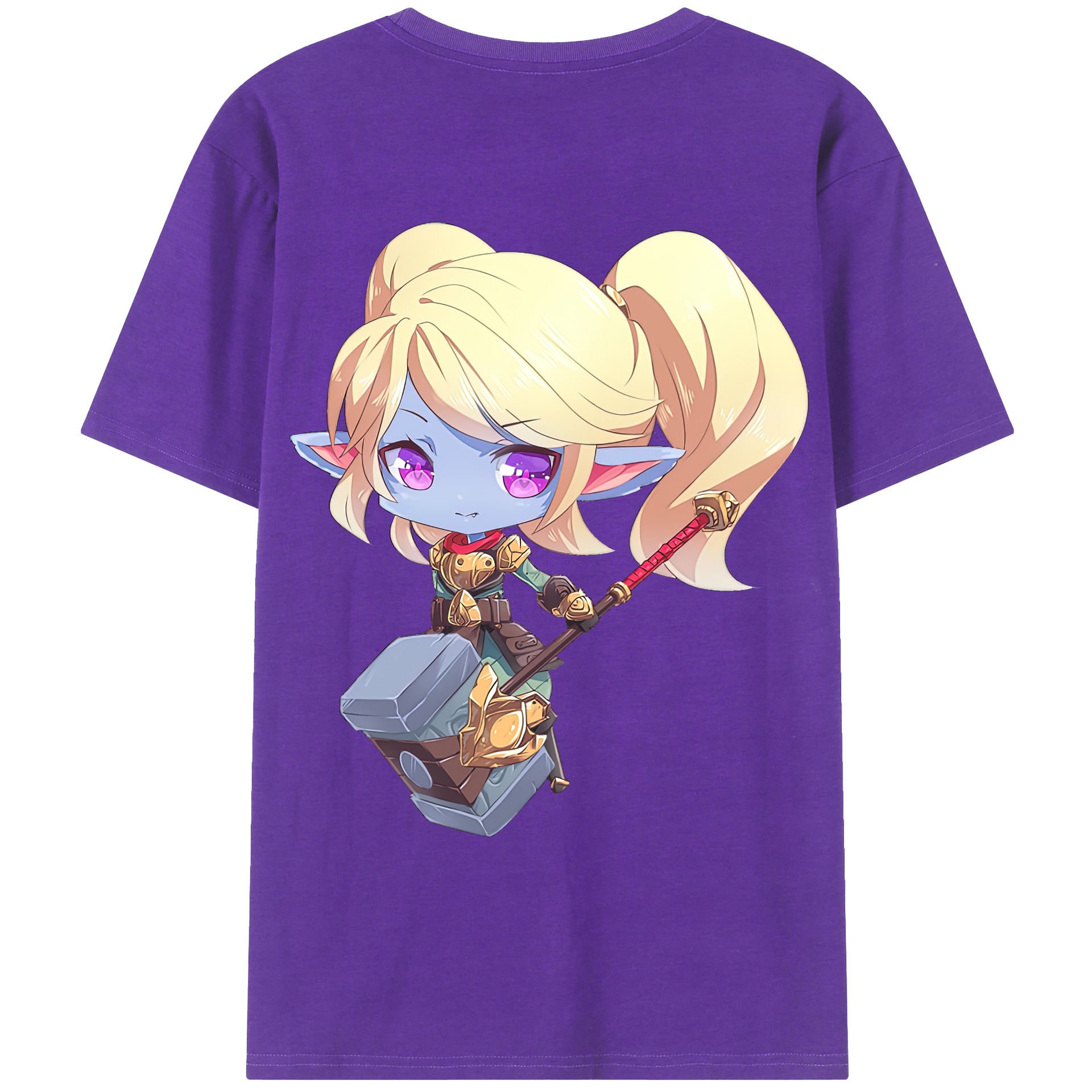 （画像用） リーグ・オブ・レジェンド League of Legends LOL 綿100％ メンズ半袖Tシャツ（バックプリント） 通気性