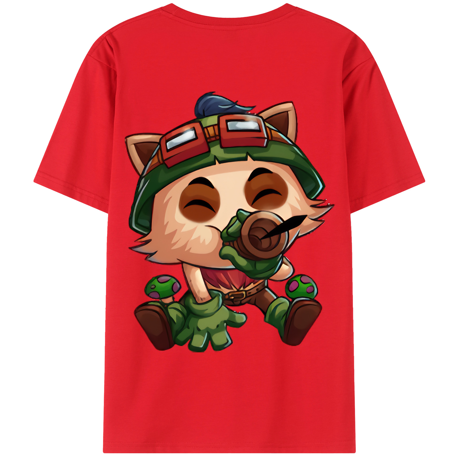 （画像用） リーグ・オブ・レジェンド League of Legends LOL 綿100％ メンズ半袖Tシャツ（バックプリント） 通気性