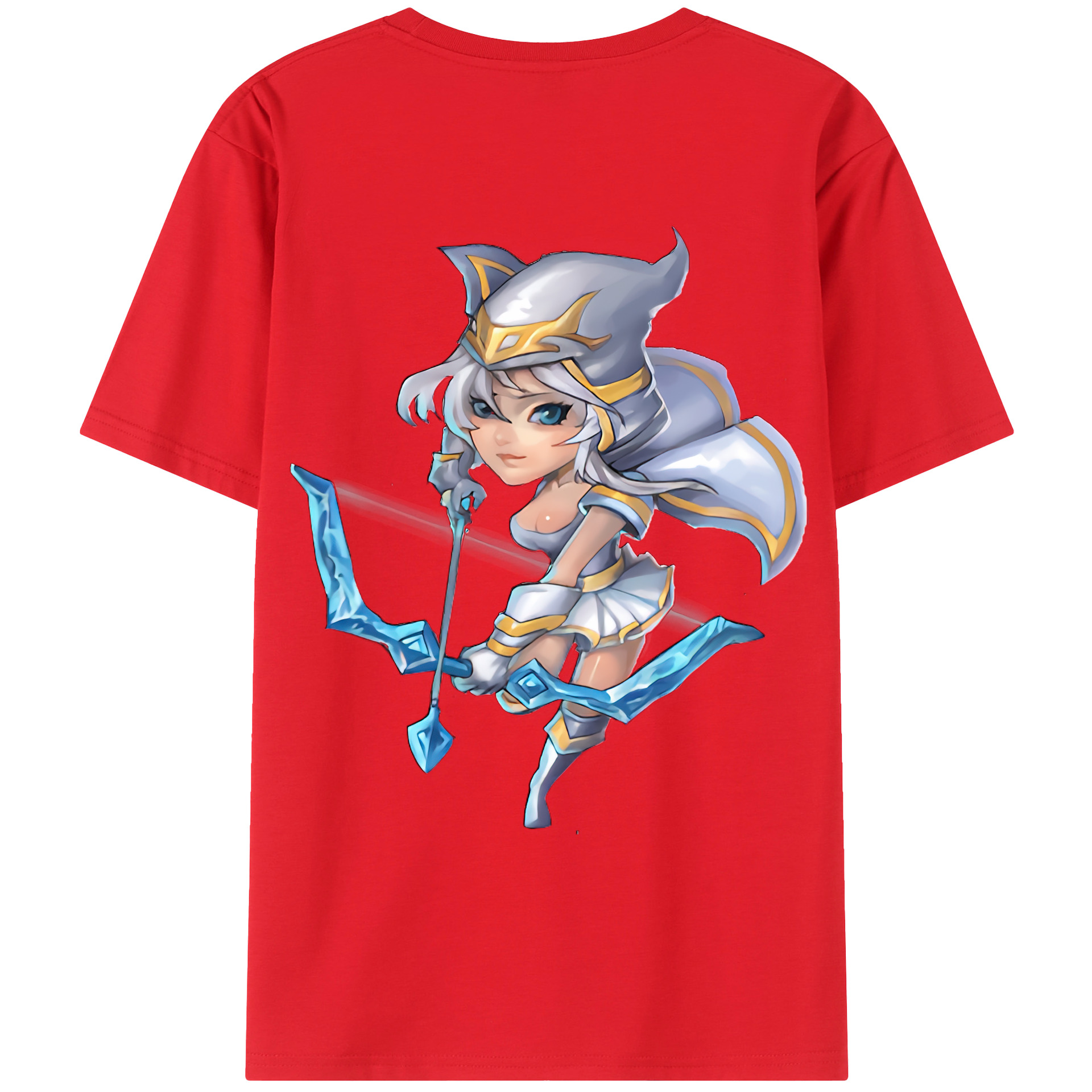 （画像用） リーグ・オブ・レジェンド League of Legends LOL 綿100％ メンズ半袖Tシャツ（バックプリント） 通気性
