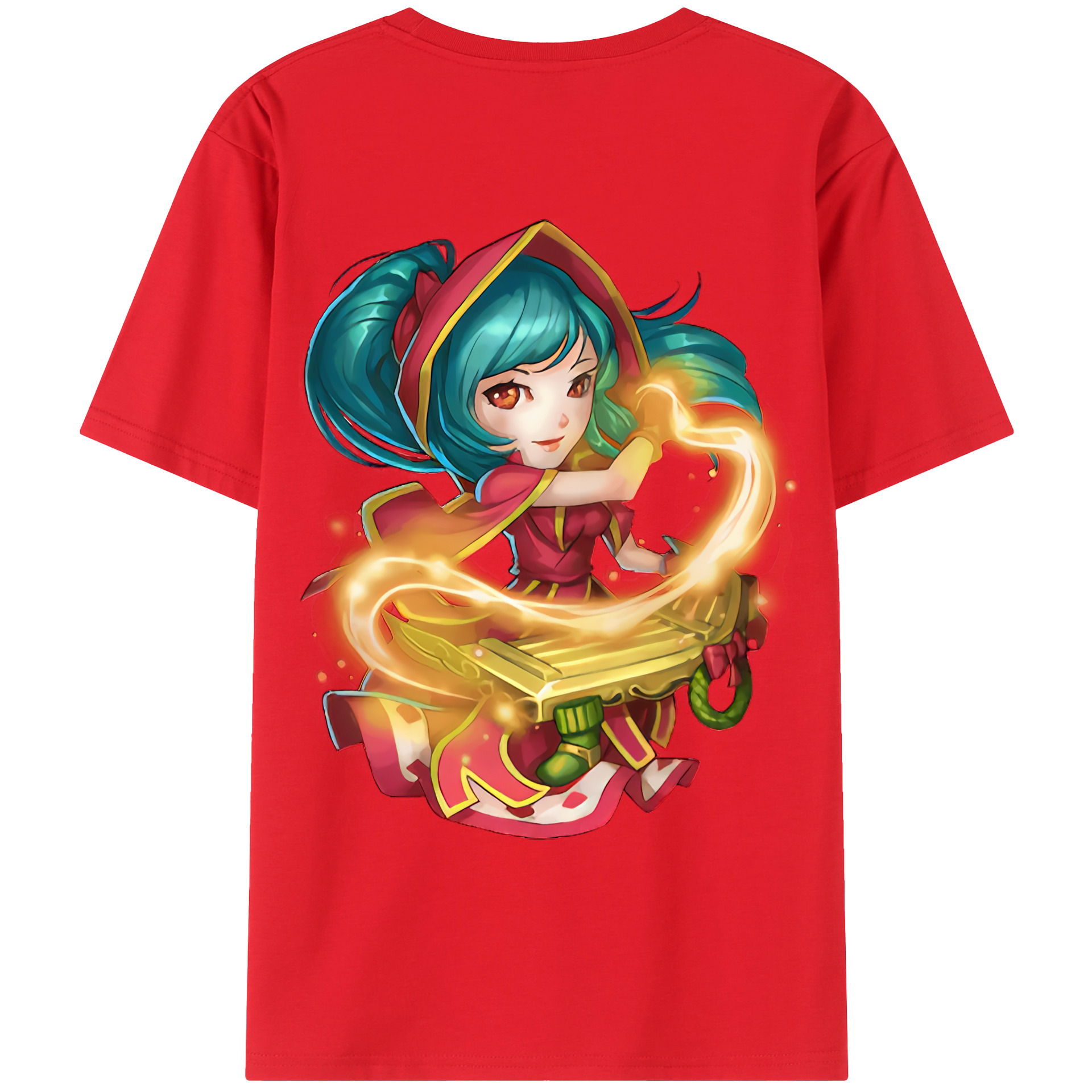 （画像用） リーグ・オブ・レジェンド League of Legends LOL 綿100％ メンズ半袖Tシャツ（バックプリント） 通気性