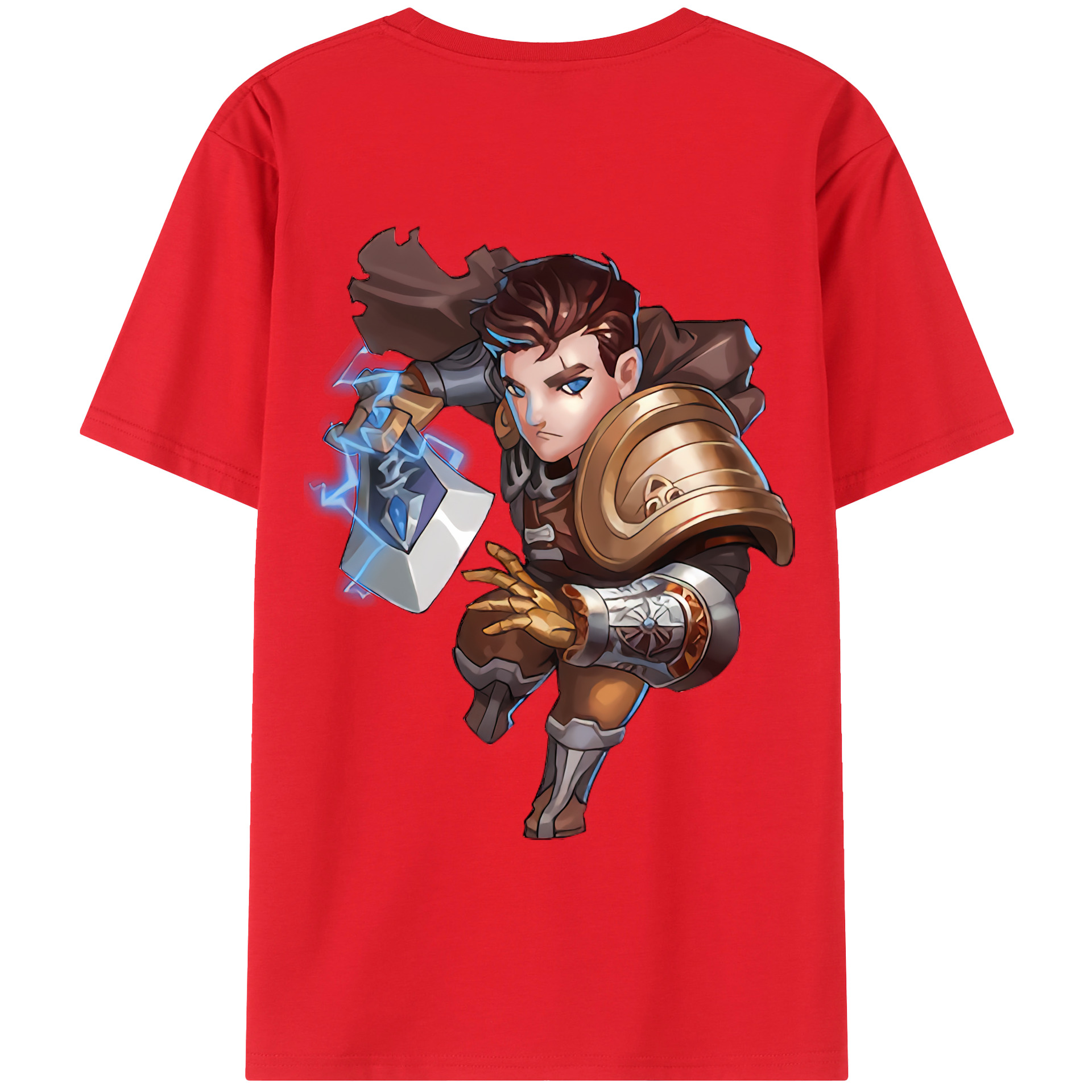 （画像用） リーグ・オブ・レジェンド League of Legends LOL 綿100％ メンズ半袖Tシャツ（バックプリント） 通気性