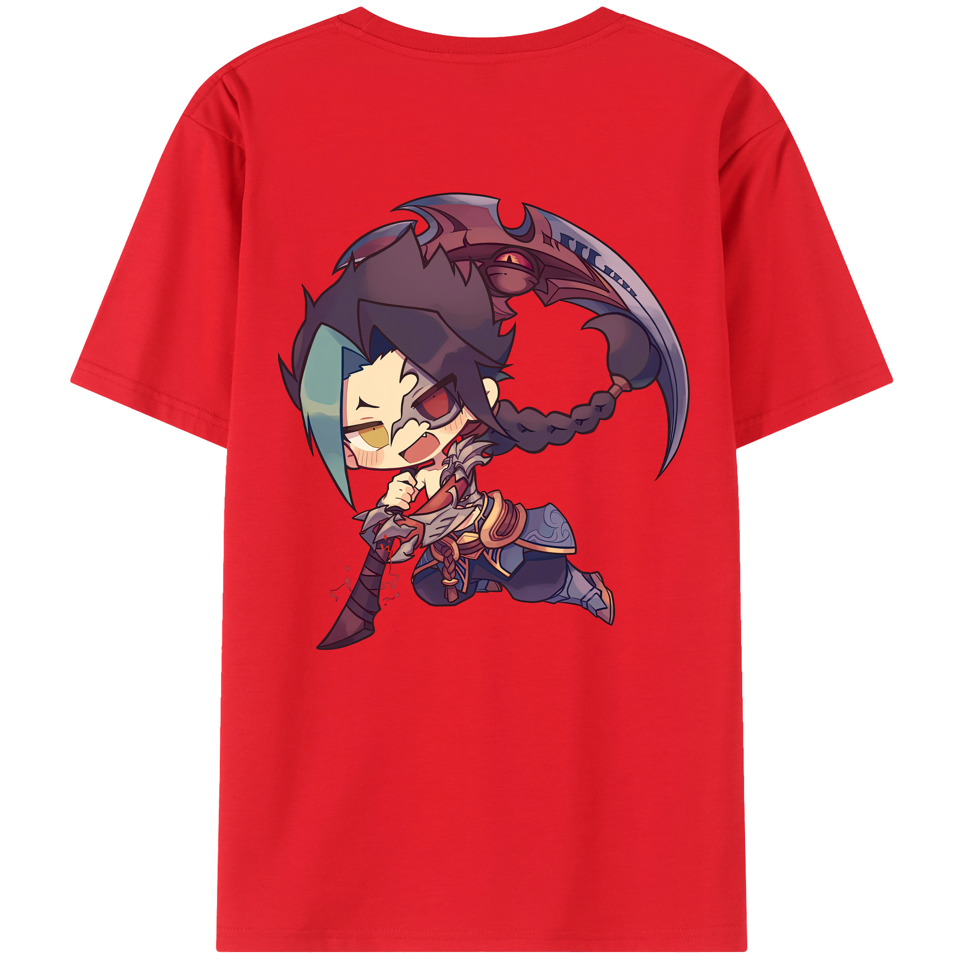 （画像用） リーグ・オブ・レジェンド League of Legends LOL 綿100％ メンズ半袖Tシャツ（バックプリント） 通気性