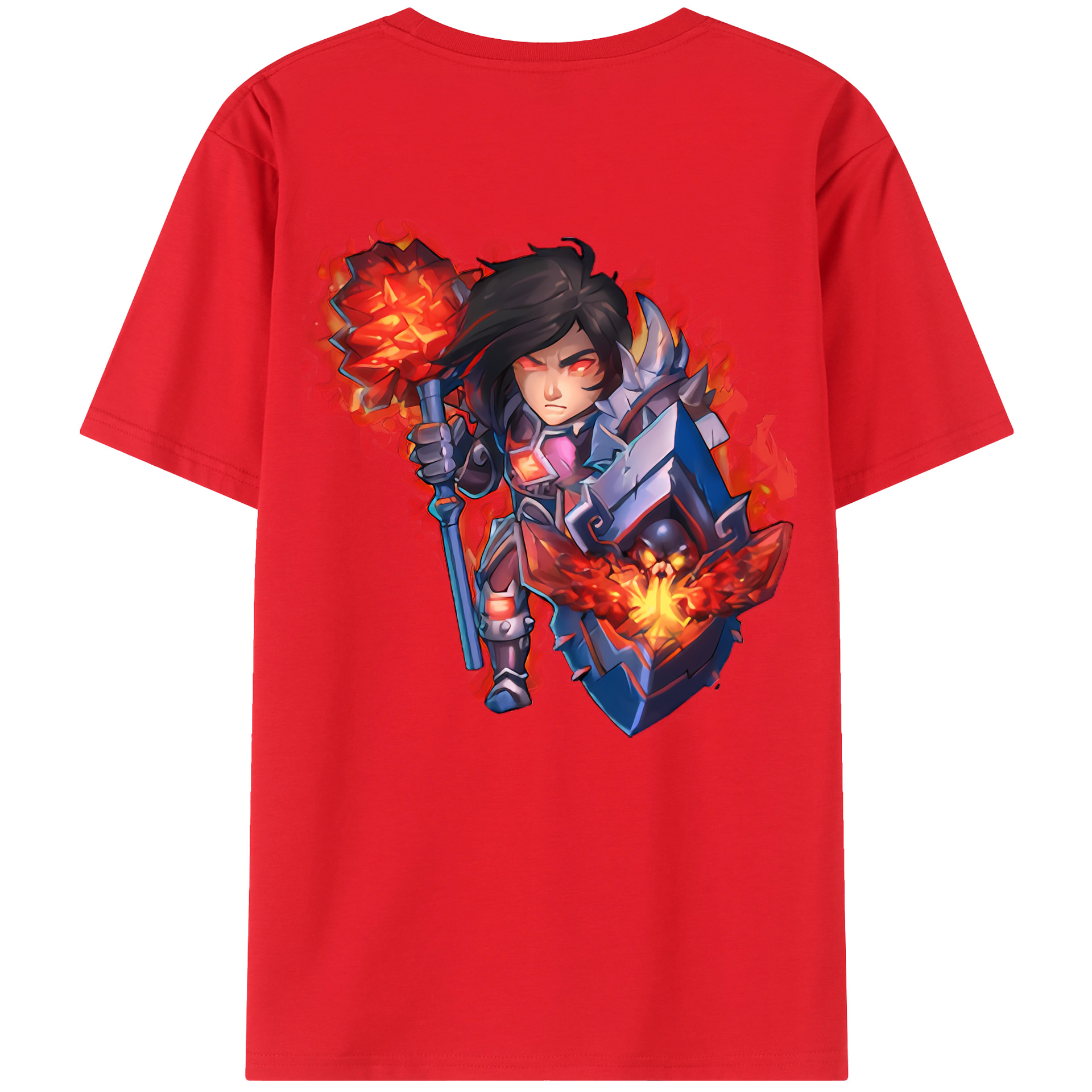 （画像用） リーグ・オブ・レジェンド League of Legends LOL 綿100％ メンズ半袖Tシャツ（バックプリント） 通気性