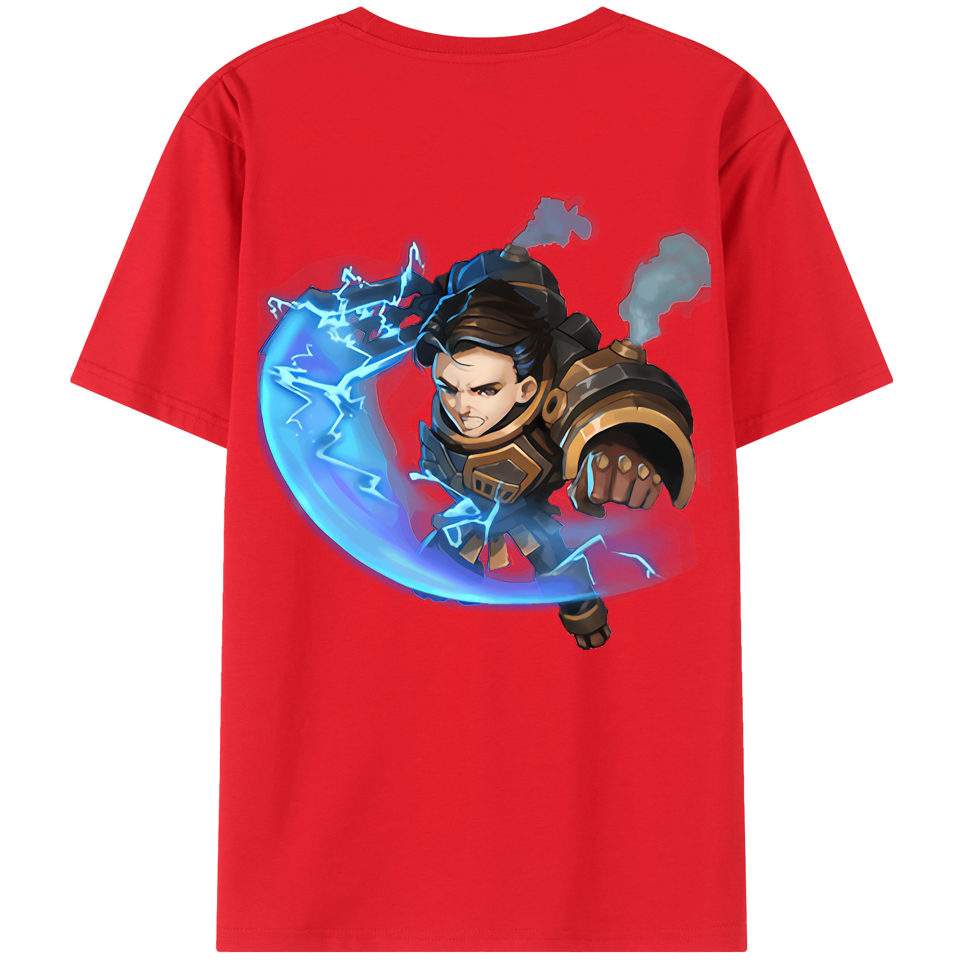 （画像用） リーグ・オブ・レジェンド League of Legends LOL 綿100％ メンズ半袖Tシャツ（バックプリント） 通気性