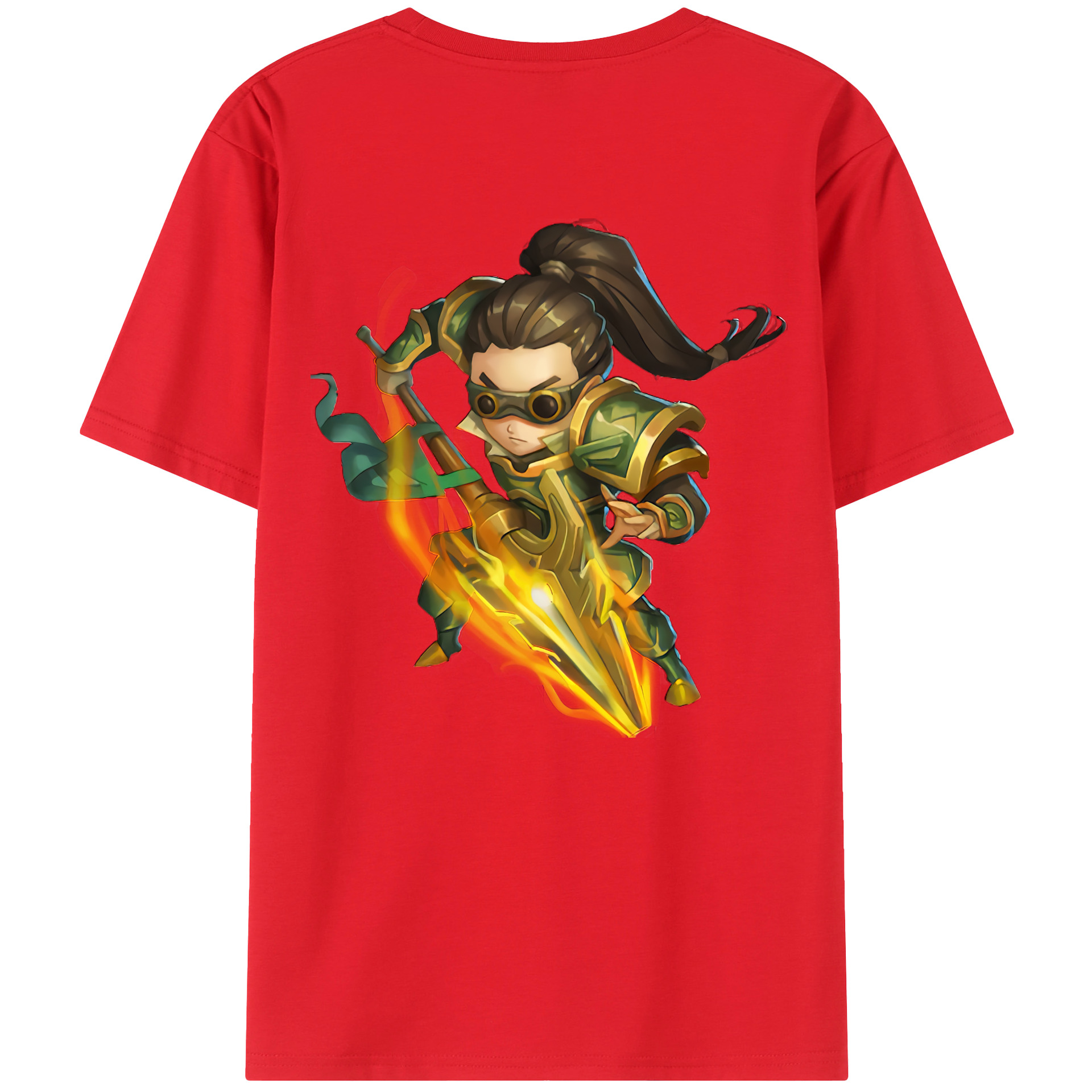 （画像用） リーグ・オブ・レジェンド League of Legends LOL 綿100％ メンズ半袖Tシャツ（バックプリント） 通気性