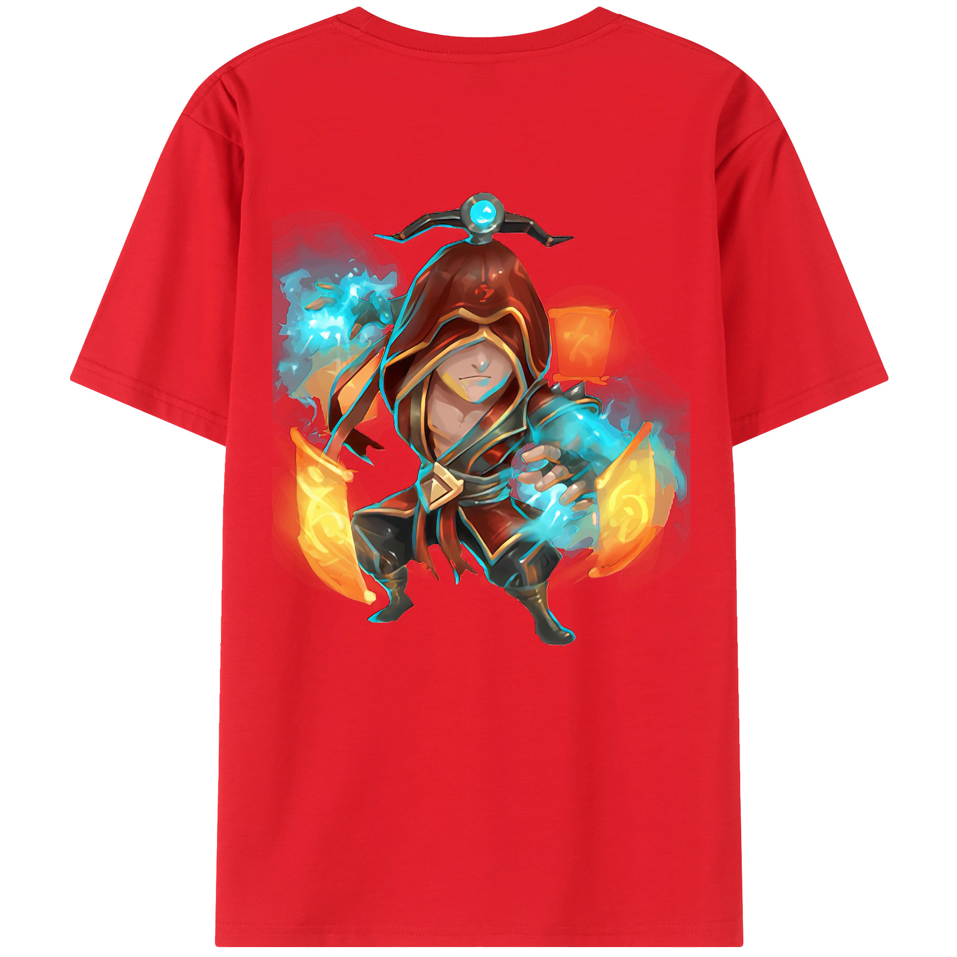 （画像用） リーグ・オブ・レジェンド League of Legends LOL 綿100％ メンズ半袖Tシャツ（バックプリント） 通気性