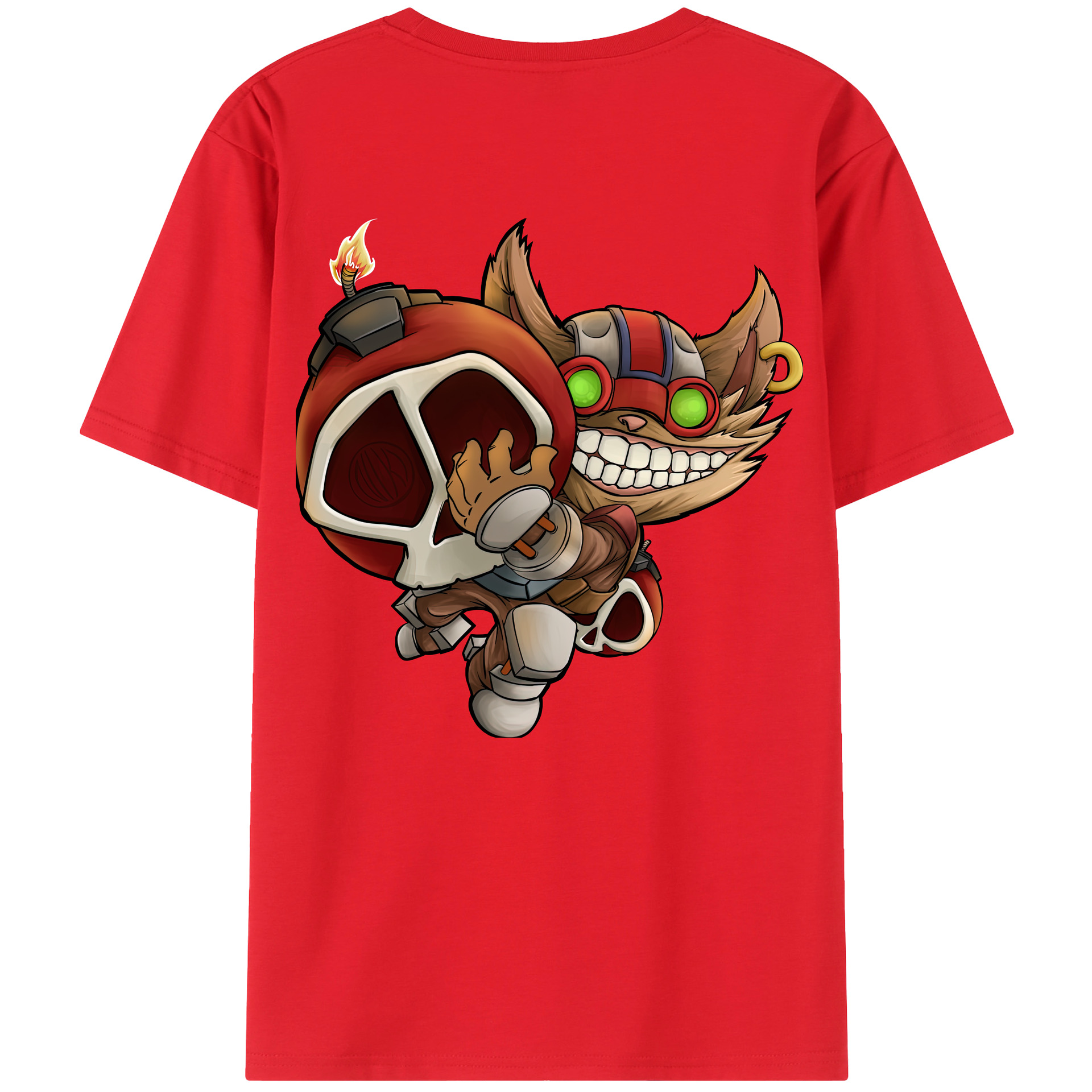 （画像用） リーグ・オブ・レジェンド League of Legends LOL 綿100％ メンズ半袖Tシャツ（バックプリント） 通気性