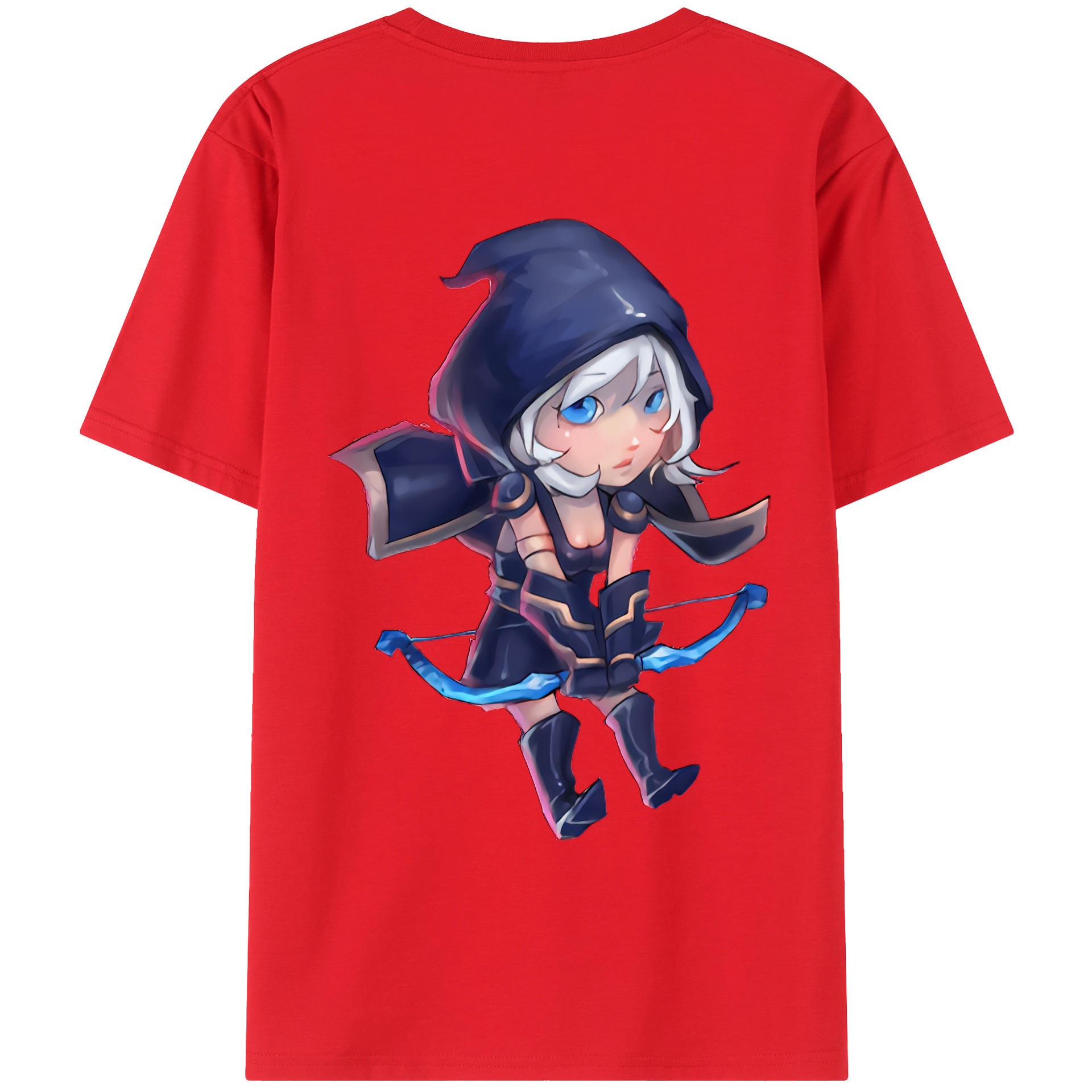 （画像用） リーグ・オブ・レジェンド League of Legends LOL 綿100％ メンズ半袖Tシャツ（バックプリント） 通気性