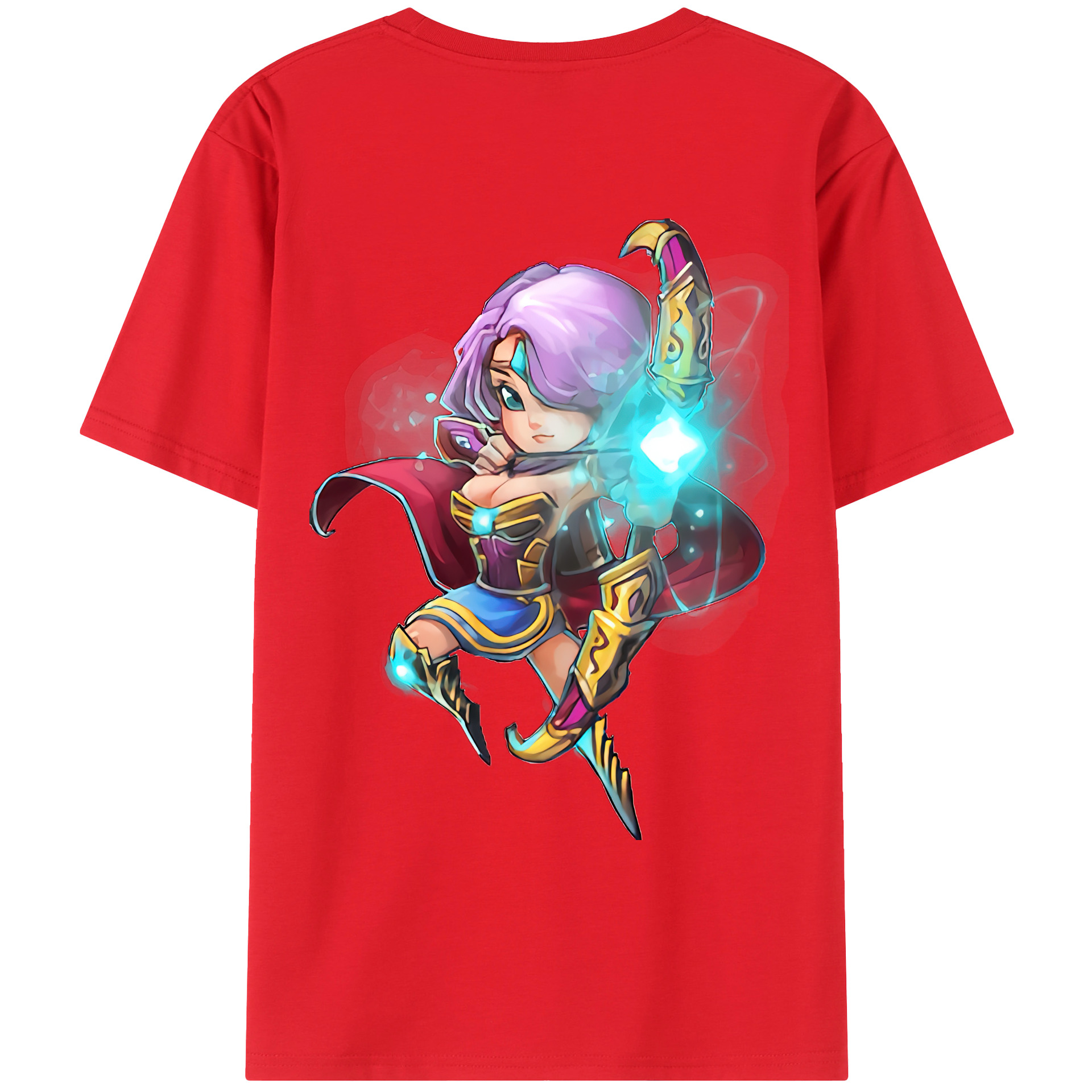 （画像用） リーグ・オブ・レジェンド League of Legends LOL 綿100％ メンズ半袖Tシャツ（バックプリント） 通気性