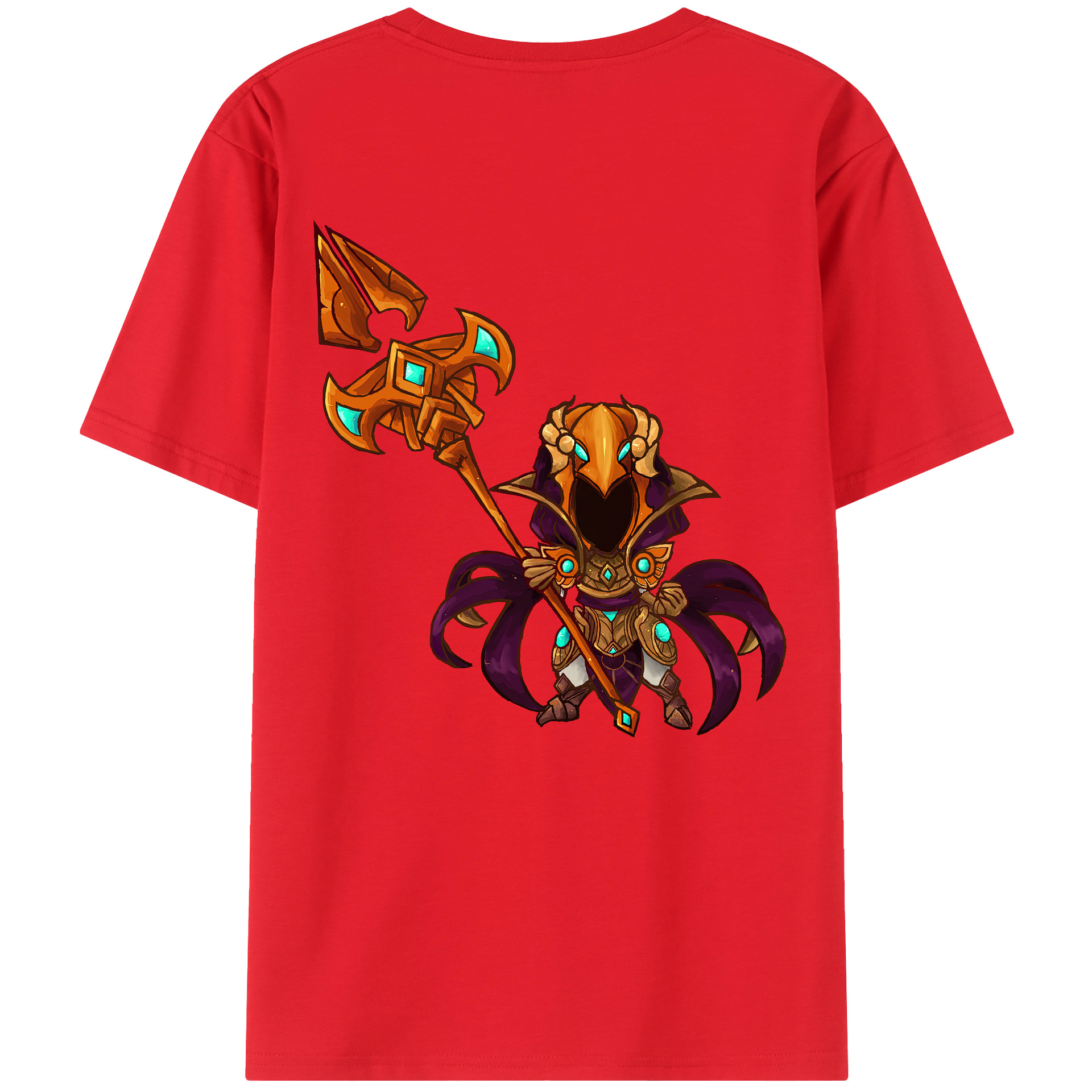 （画像用） リーグ・オブ・レジェンド League of Legends LOL 綿100％ メンズ半袖Tシャツ（バックプリント） 通気性