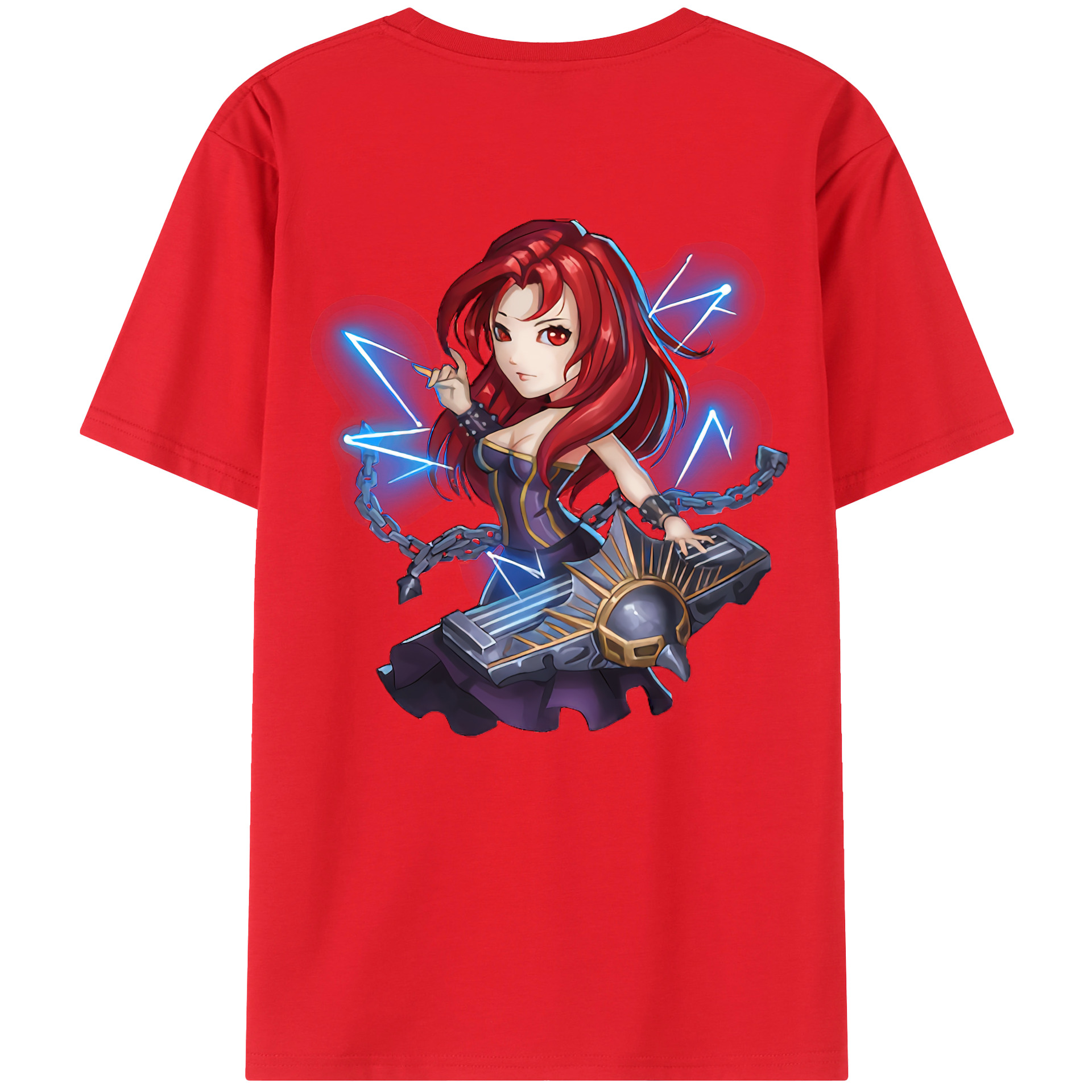 （画像用） リーグ・オブ・レジェンド League of Legends LOL 綿100％ メンズ半袖Tシャツ（バックプリント） 通気性