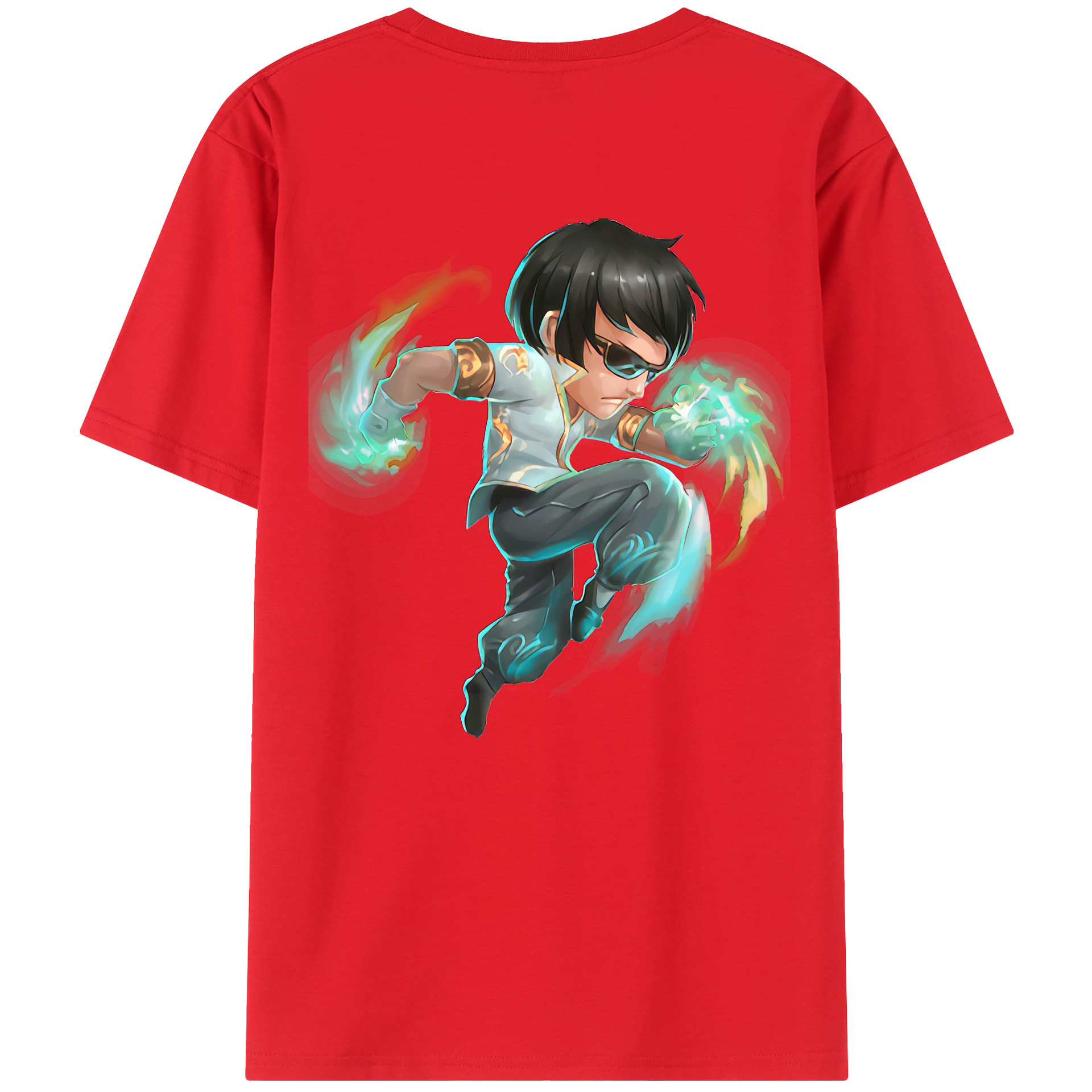 （画像用） リーグ・オブ・レジェンド League of Legends LOL 綿100％ メンズ半袖Tシャツ（バックプリント） 通気性